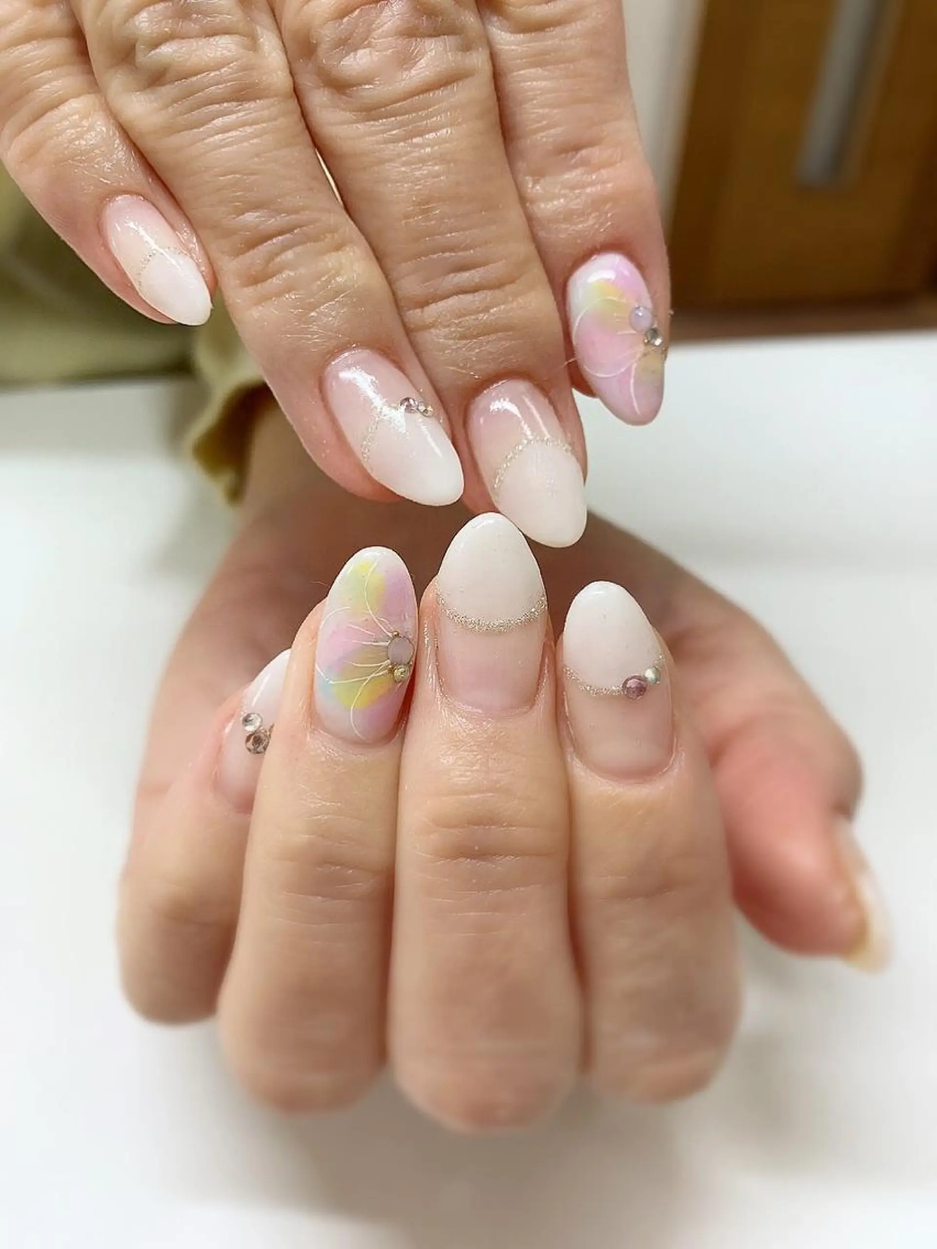 ネイル フットネイル グリーン オフィスネイル ワンカラーネイル Lily Roseスタッフ一同のマツエク・マツパデザイン