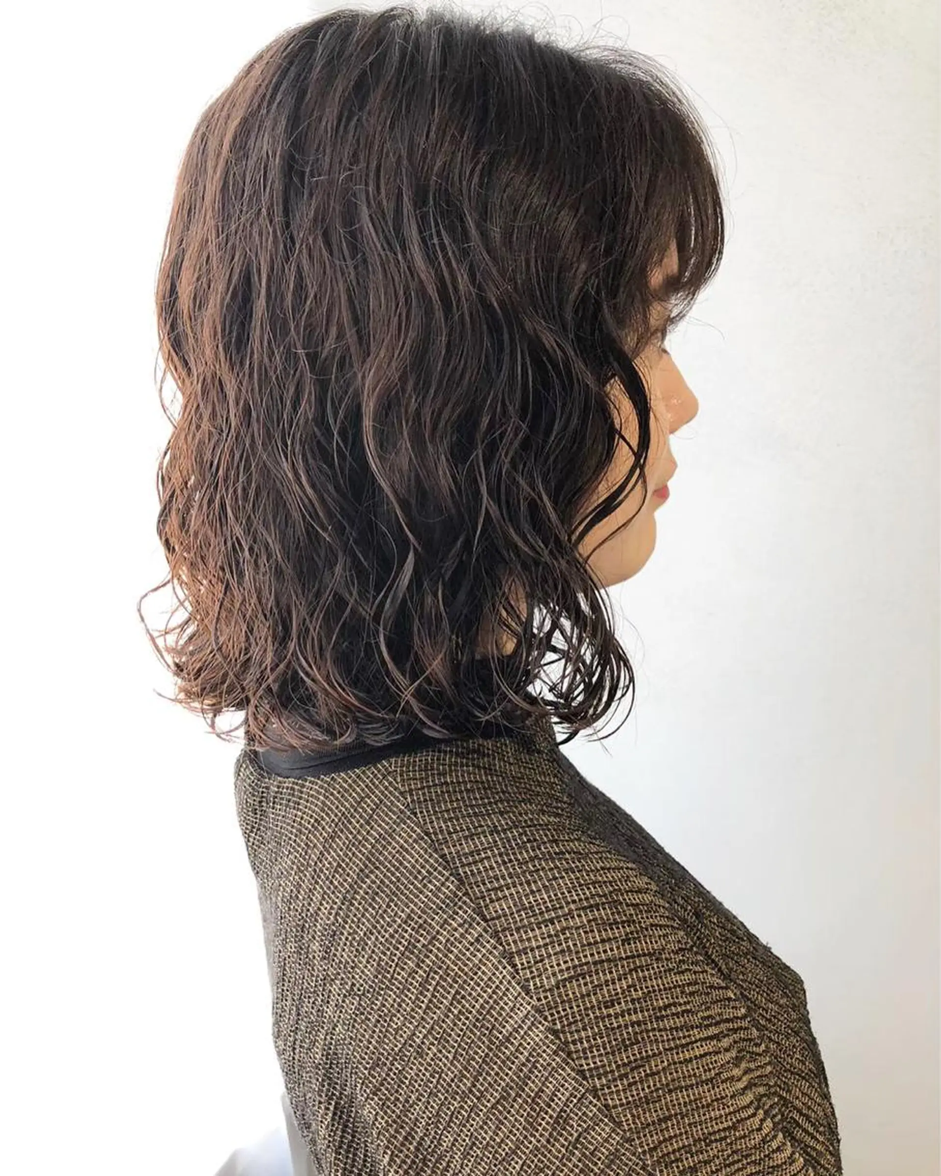 ミディアム パーマ ボブパーマコテ巻き風 パーマNo1深江秀平のヘアスタイル