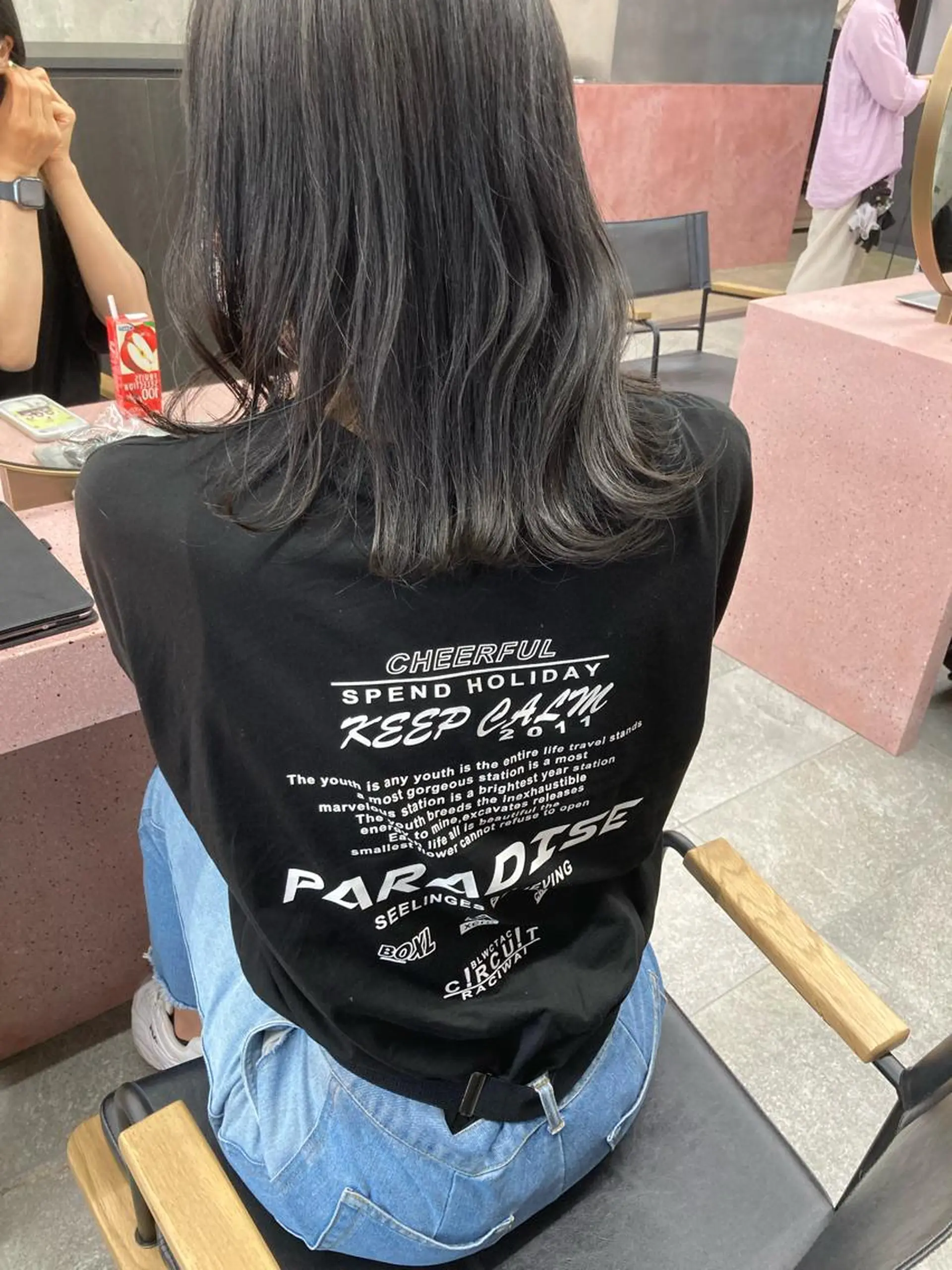 ミディアム カラー ダークグレー ダークグレージュ グレージュ カット ヘアカラー トリートメント 小木曽智美 /ボブ/ショートのヘアスタイル