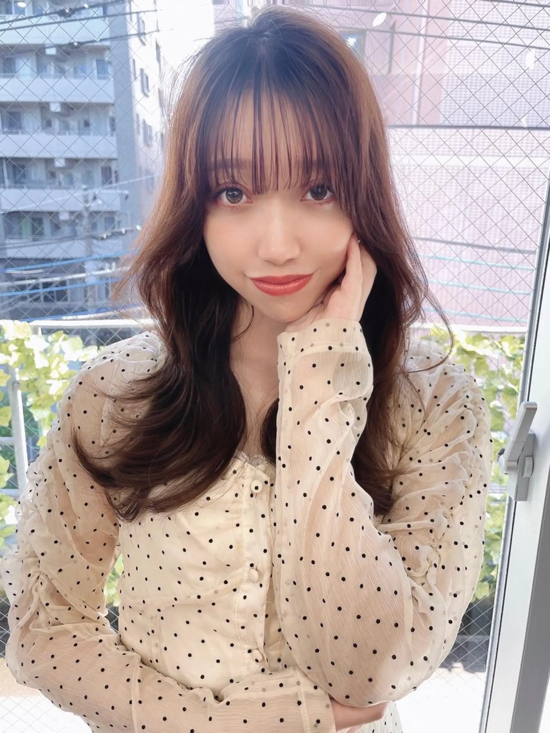 ロング カット ヘアカラー トリートメント レイヤーカット、 大人可愛い 中村美羅のヘアスタイル