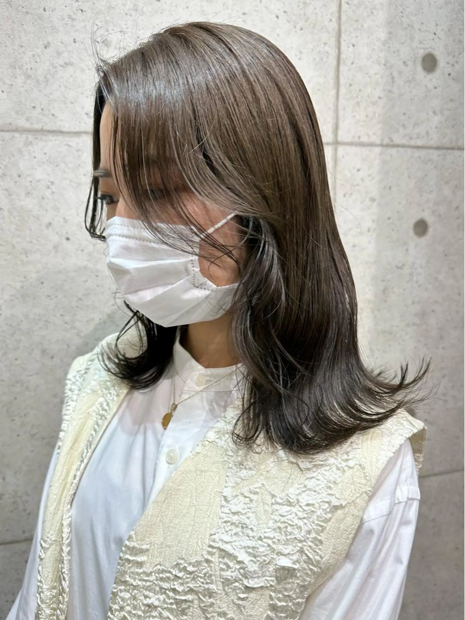 セミロング 韓国パーマ 美容師 和田爽良のヘアスタイル
