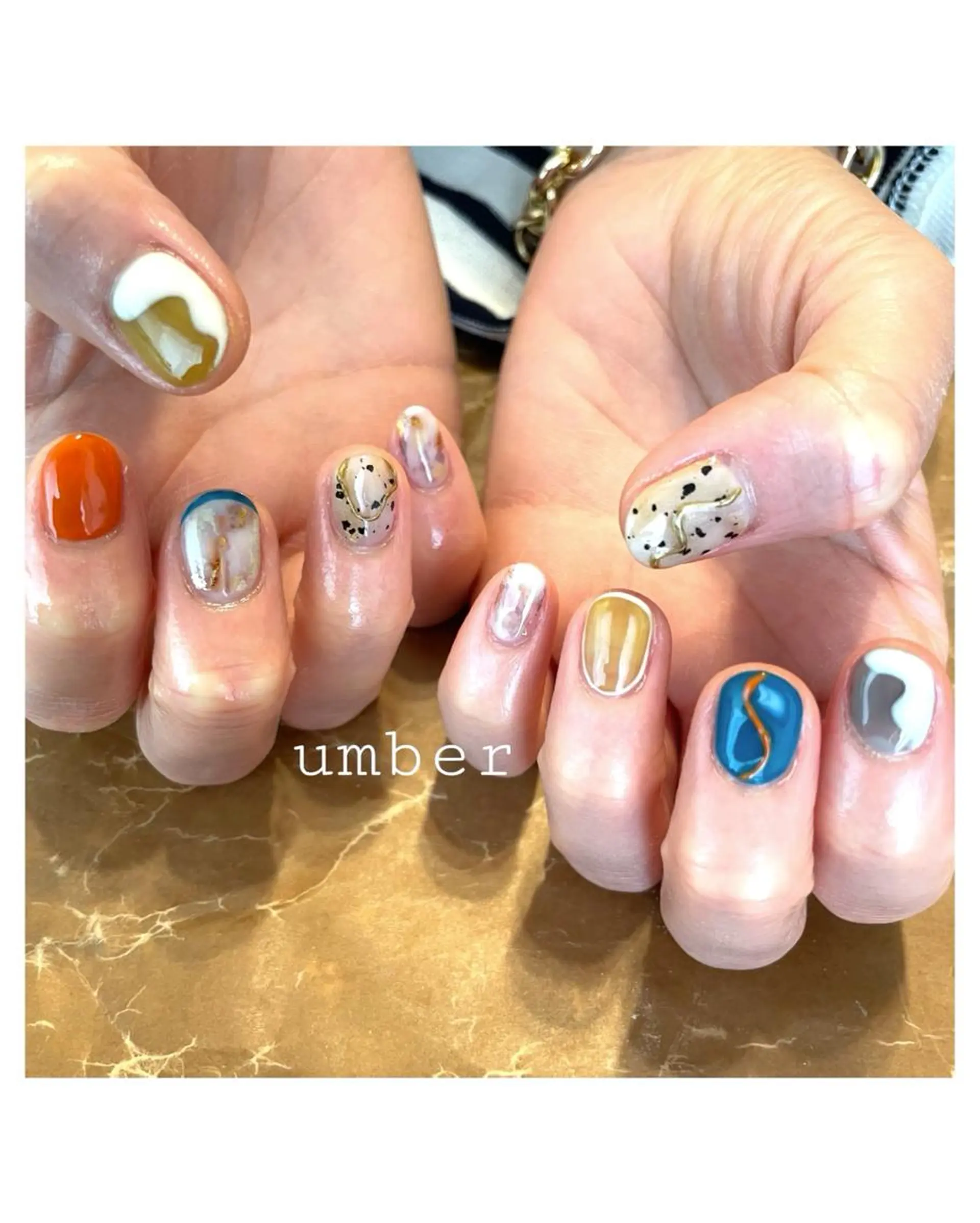 ネイル クリアネイル フラッシュネイル フットネイル フレンチネイル マグネットネイル ハンドネイル umber 三茶1分のネイルデザイン