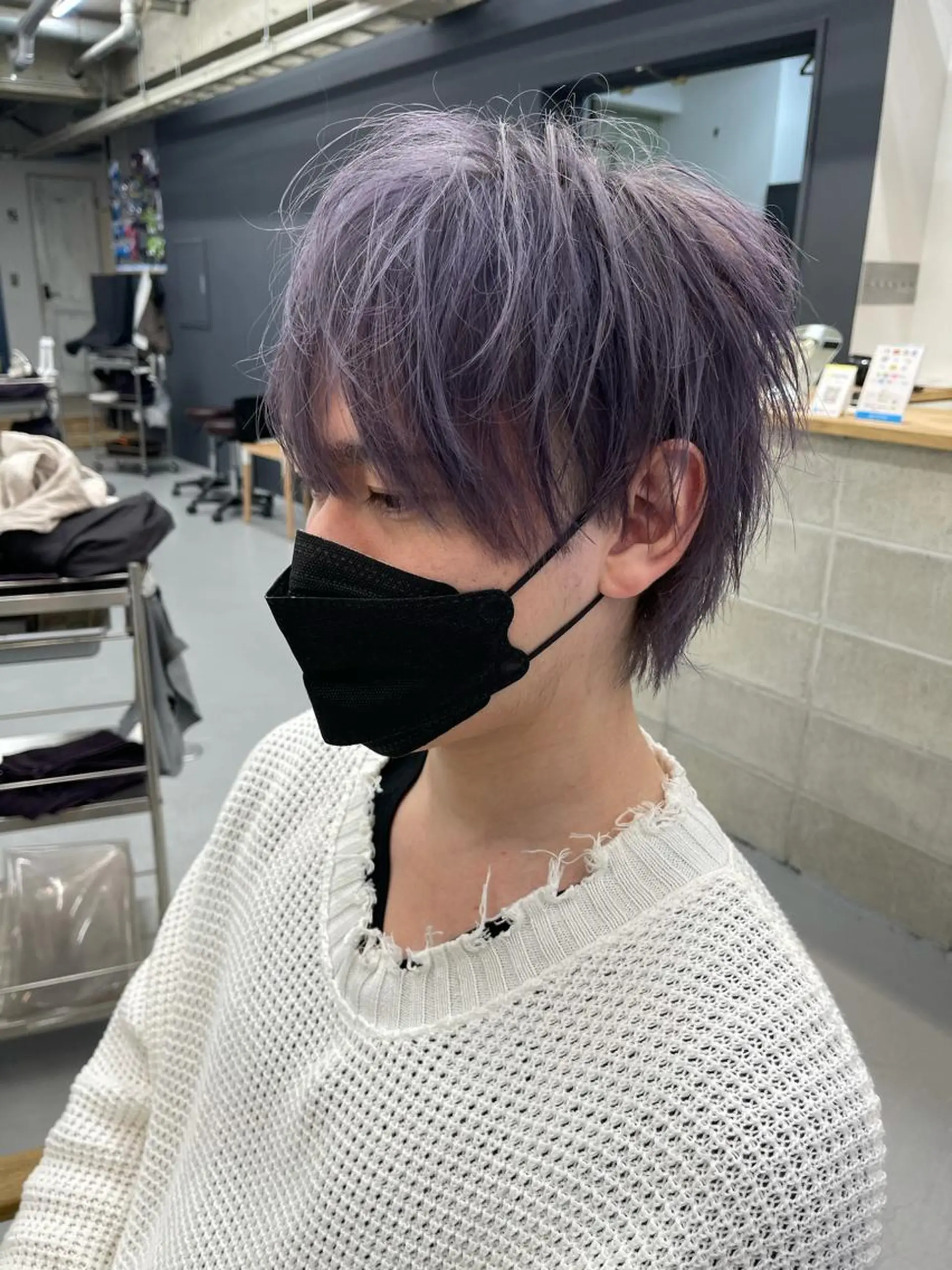 カラー メンズ ダブルカラー カット ヘアカラー 森本裕/オーナー/ スパイラルパーマのヘアスタイル