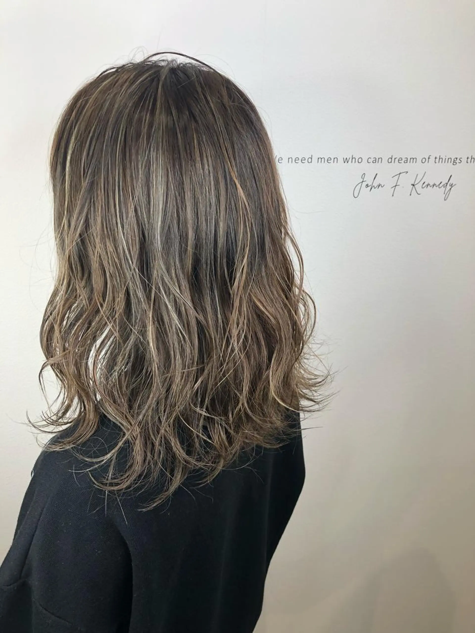 セミロング カラー カット トリートメント 鍵谷 公宏のヘアスタイル