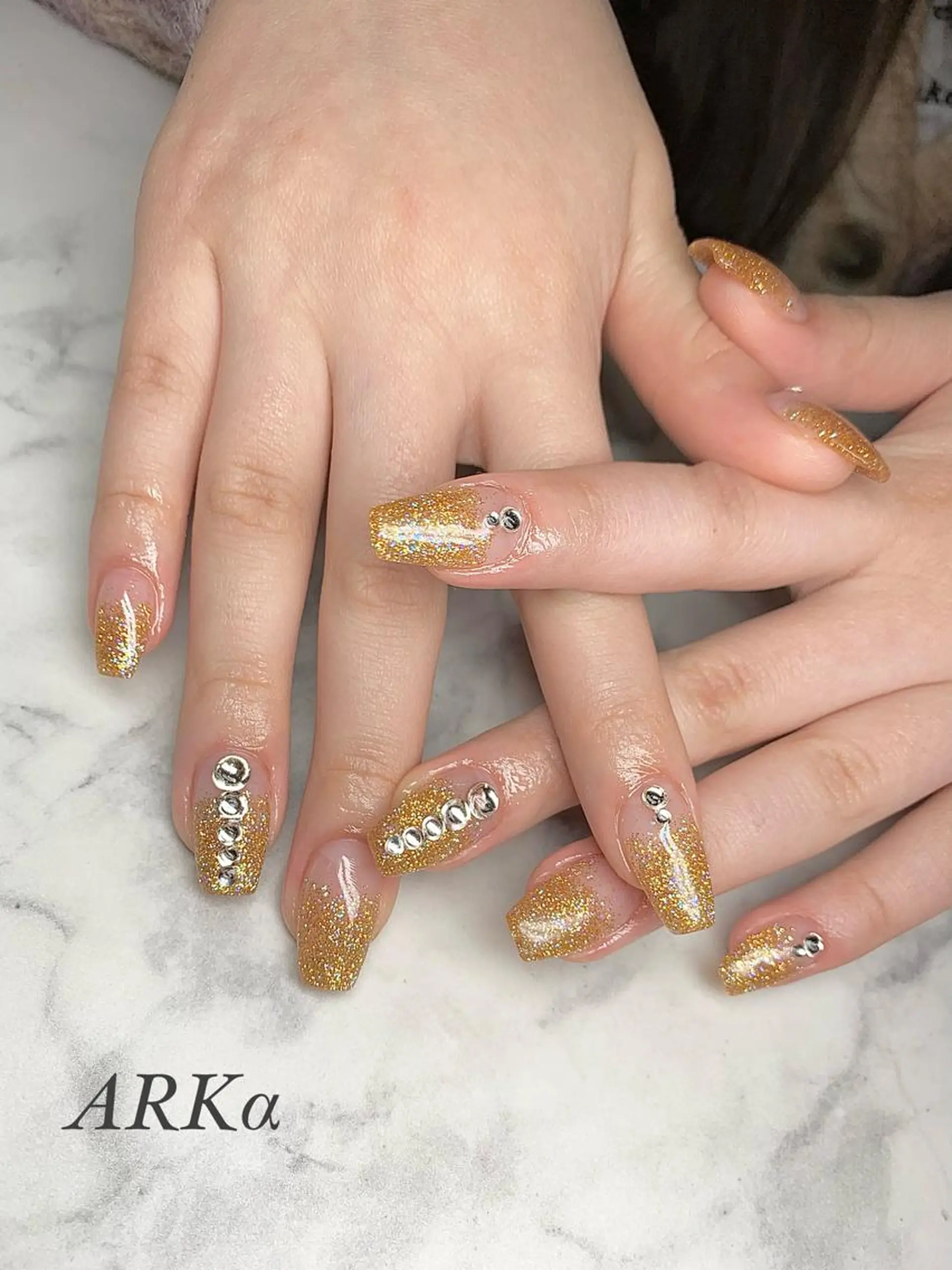 ロング ネイル ハンドネイル Nailsalon ARKαのネイルデザイン