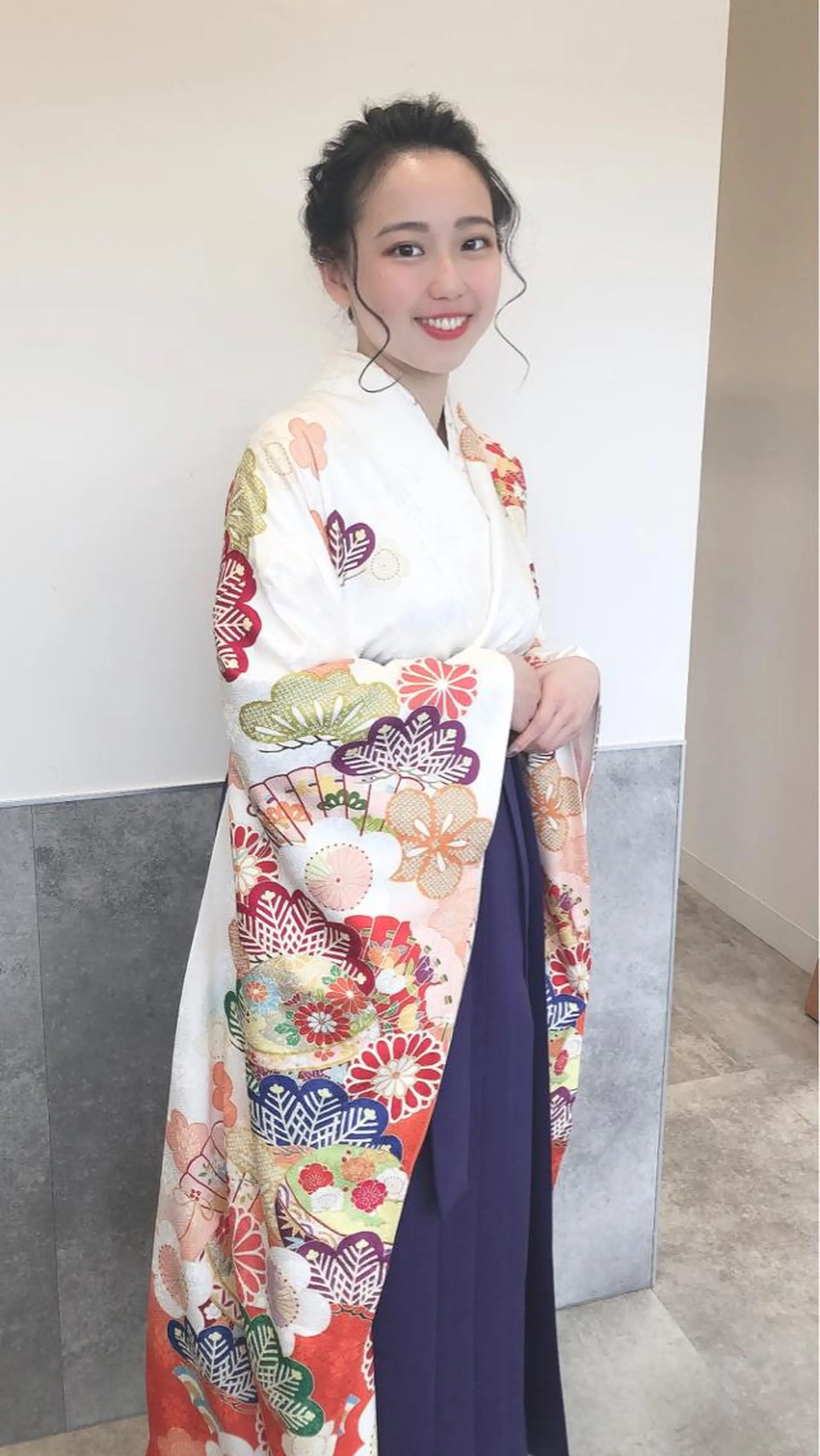 セミロング カラー パーマ ヘアアレンジ キッズ 成人式 ハーフアップ 結婚式・ブライダル 卒業式のヘアスタイル クリスマス 着付け stylist 🌸 kana.のヘアスタイル