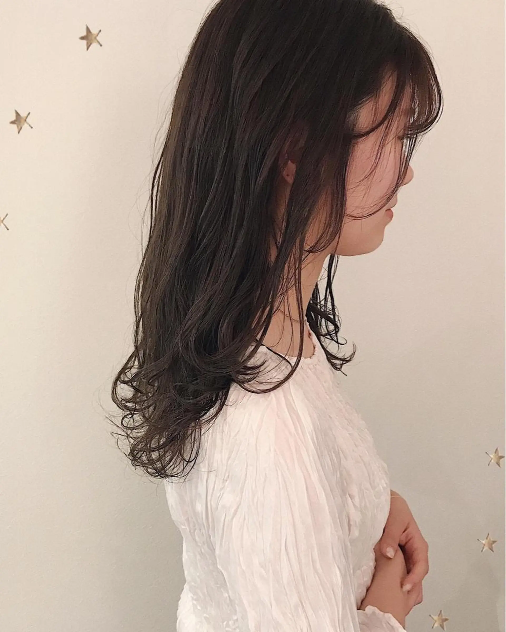 セミロング カラー カット ヘアカラー 市川 千夏のヘアスタイル
