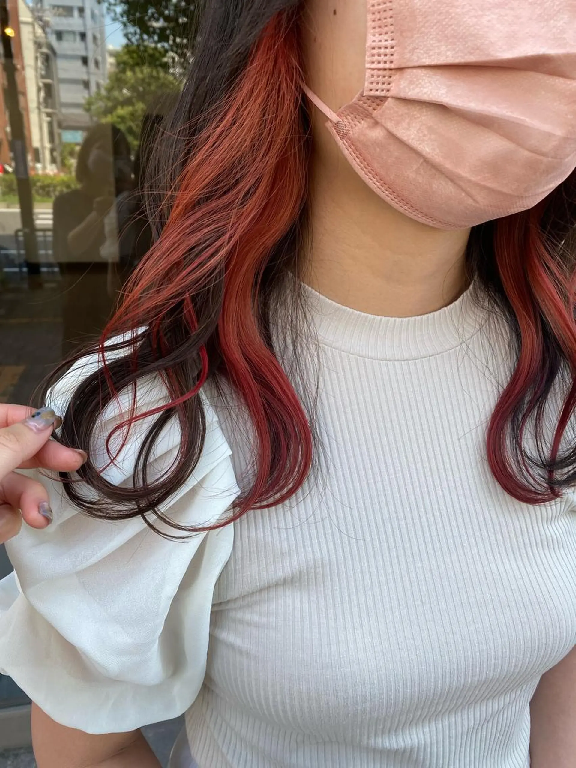 ロング カラー インナーカラー レッドカラー ｲﾁｶﾜ ﾐｵ/ minim hairのヘアスタイル