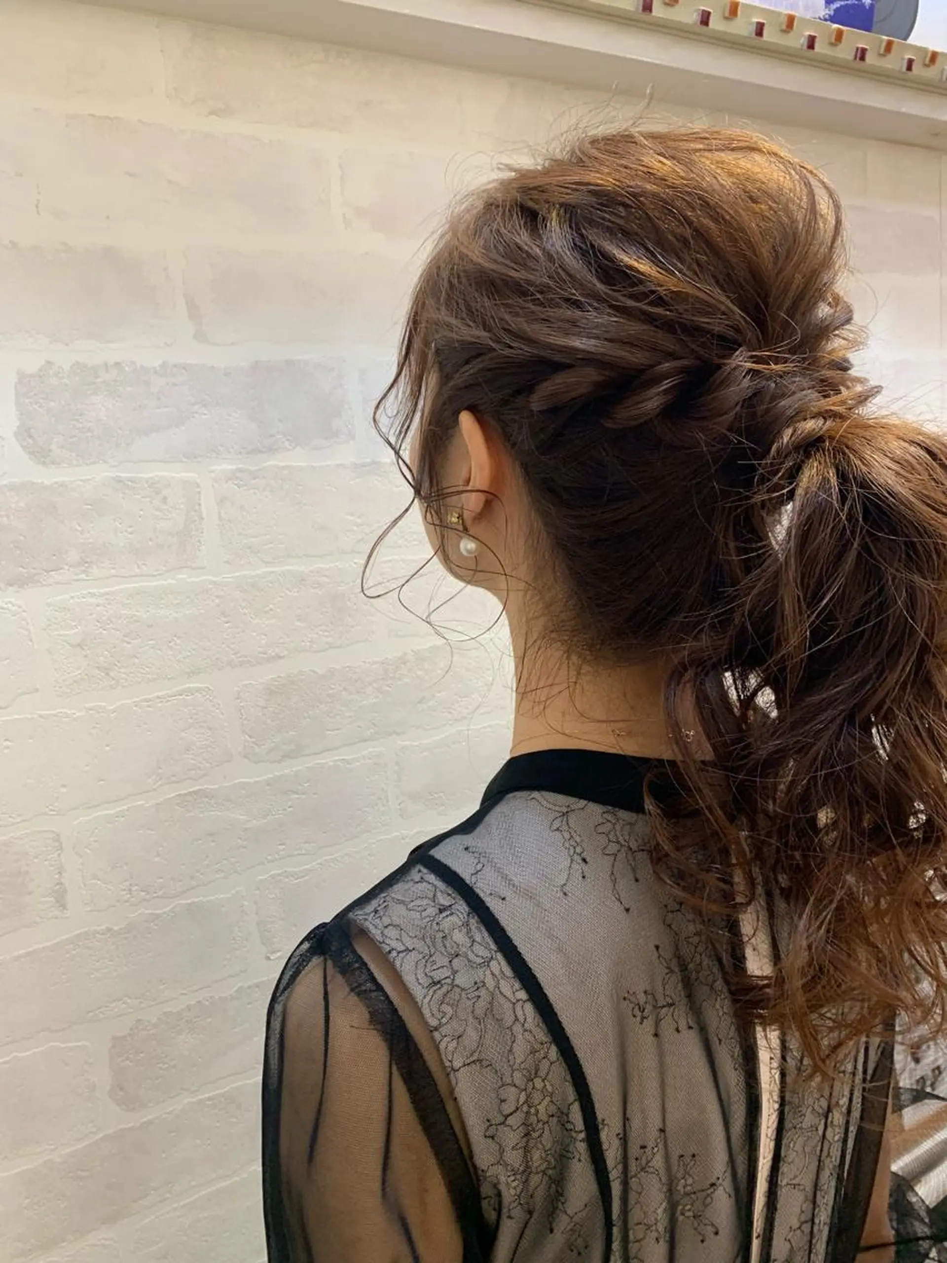 ロング カラー ヘアアレンジ ヘアセット きむえり/髪質改善 /うねり広がり改善のヘアスタイル