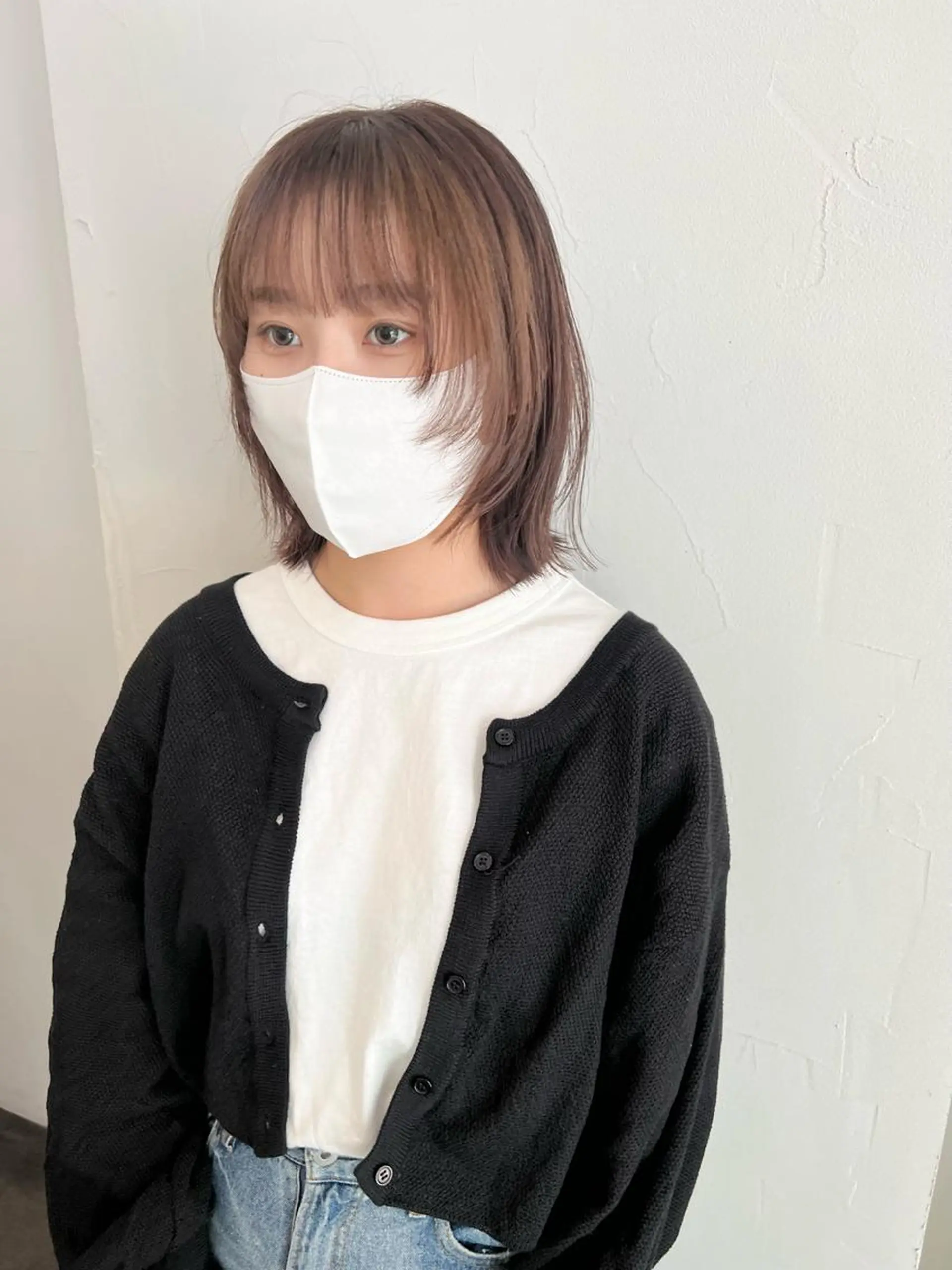 ショート カラー ボブ 顔まわりレイヤー レイヤーカット ウルフカット カット ヘアカラー 千葉 郁也のヘアスタイル