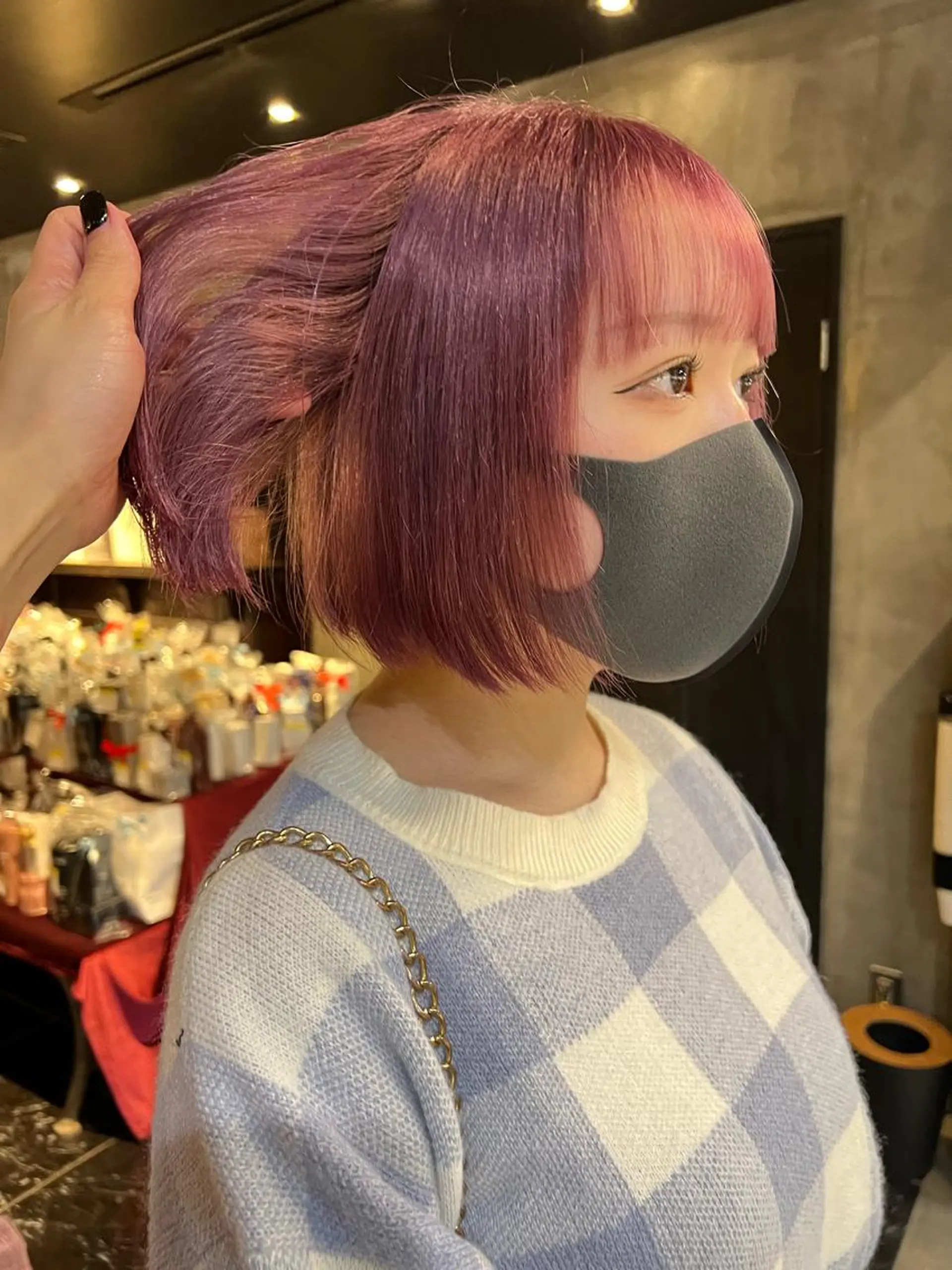 ミディアム カラー カット ヘアカラー 圧倒的デザイン力 店長🎨RENAのヘアスタイル