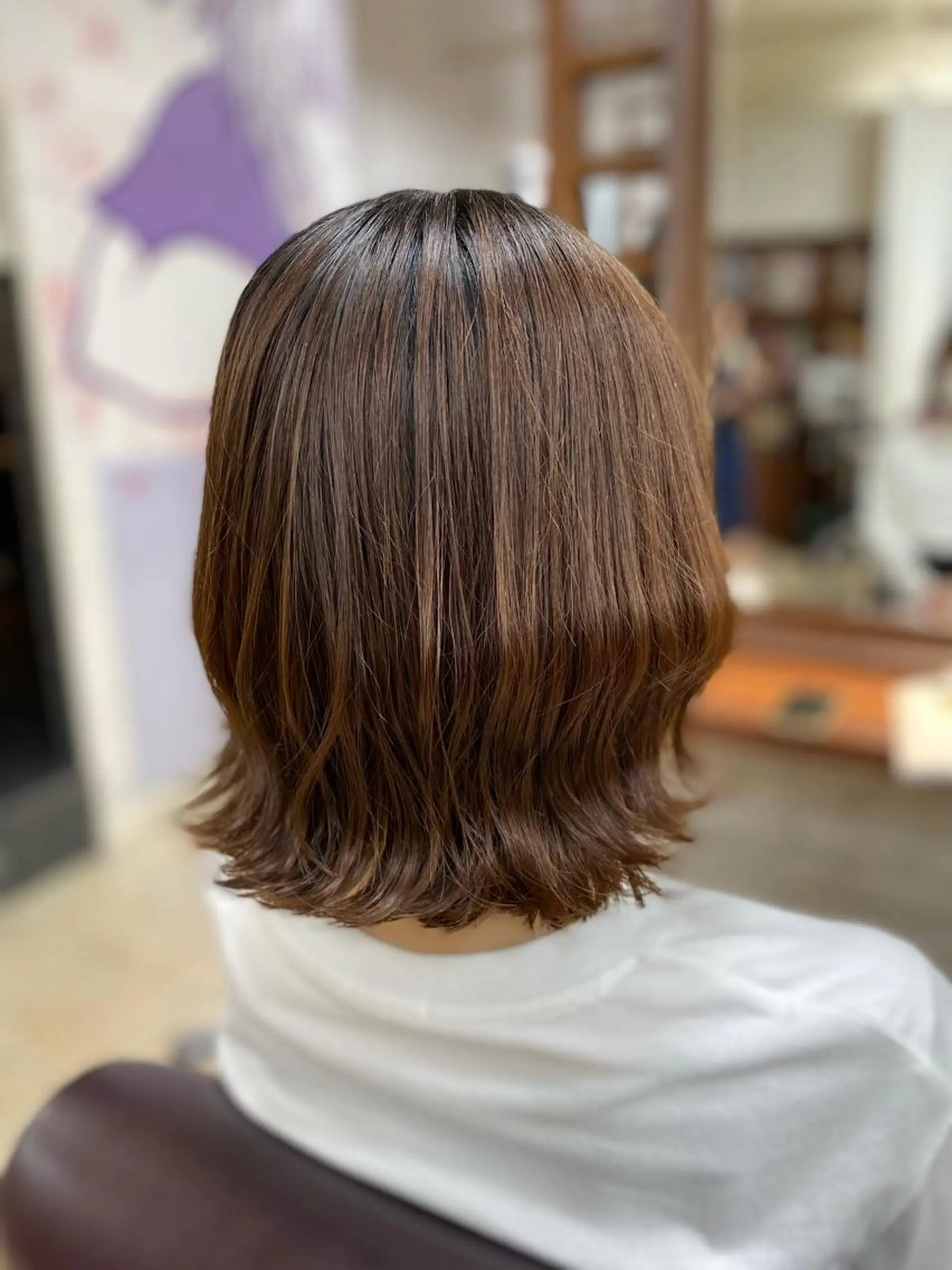 ミディアム レイヤーカット 外ハネヘア HIRAGA MIKIのヘアスタイル
