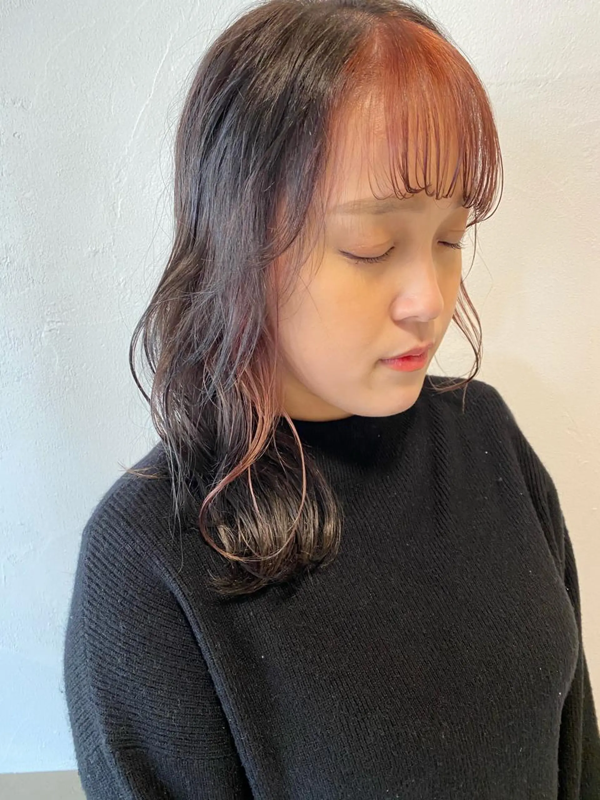 セミロング カラー カット ヘアカラー トリートメント 坂井田 浩樹のヘアスタイル