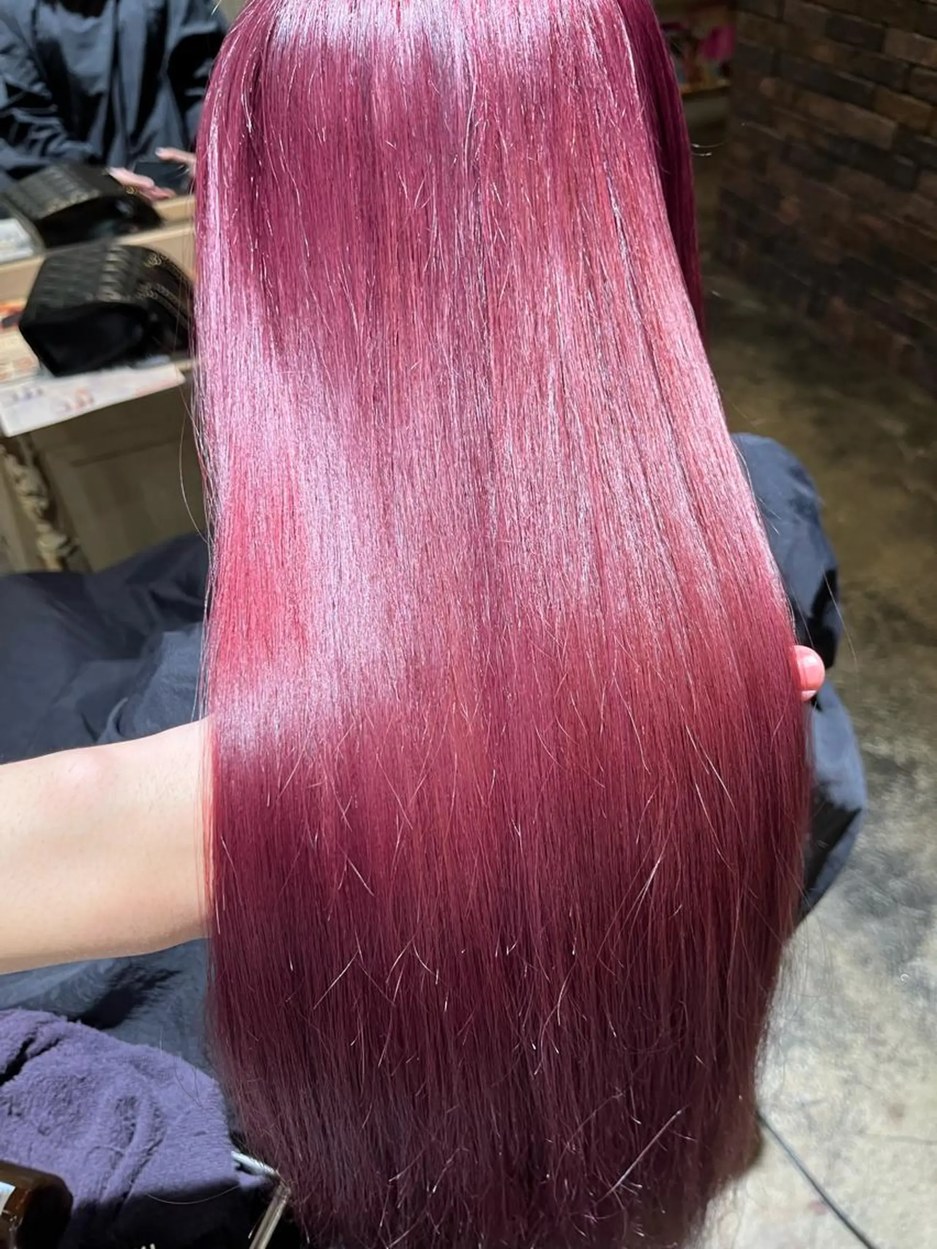 ロング カット ヘアカラー 道下 颯人のヘアスタイル