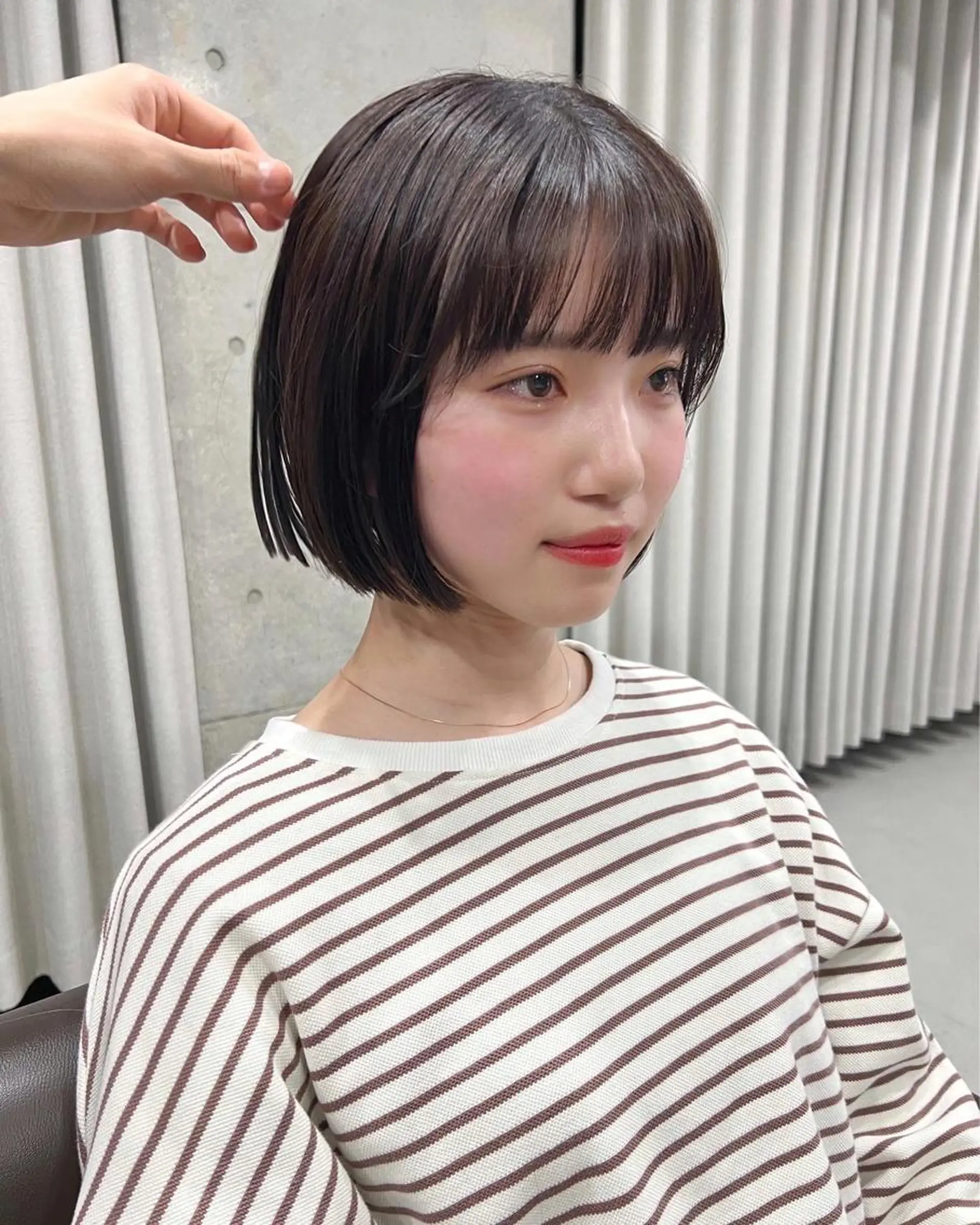 ショート カラー ボブパーマコテ巻き風 パーマNo1深江秀平のヘアスタイル