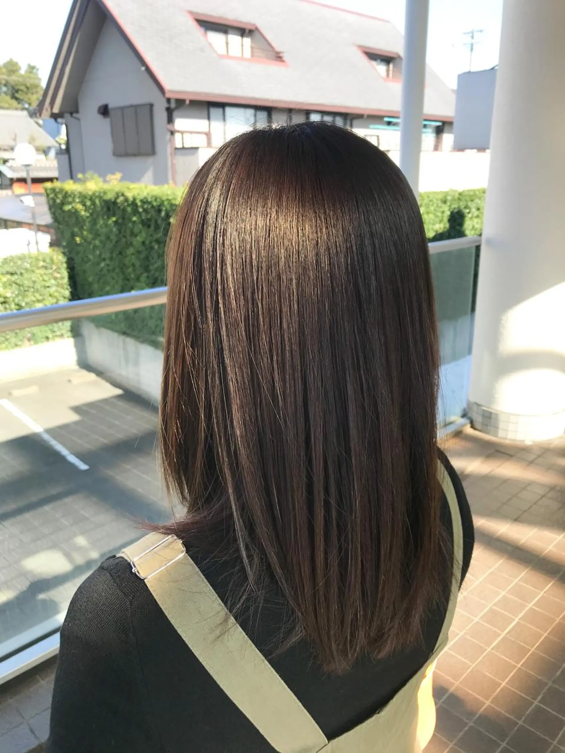 ミディアム カラー グレージュ 山本 大智のヘアスタイル