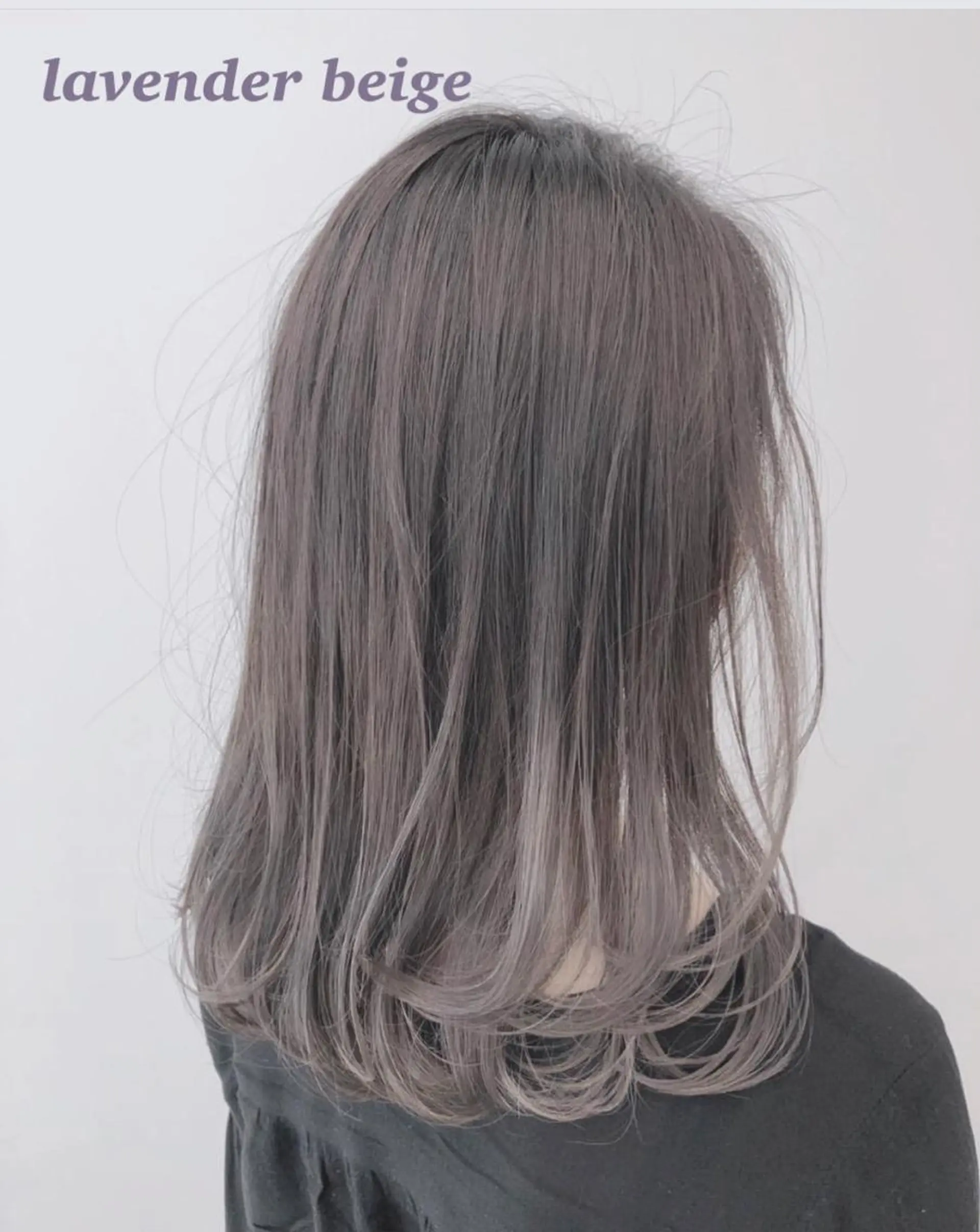 セミロング カラー ヘアアレンジ グレージュ ラベンダーカラー ラベンダーグレージュ ラベンダーグレー topstylist 芳賀みなみのヘアスタイル