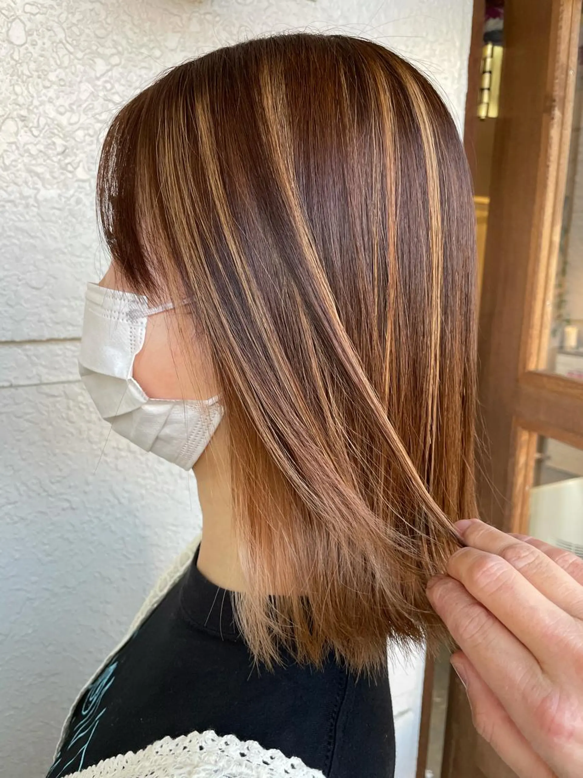 ミディアム カラー ヘアカラー haku  hair salon所属・レイヤーカット匠 イソザキノリユキのヘアスタイル