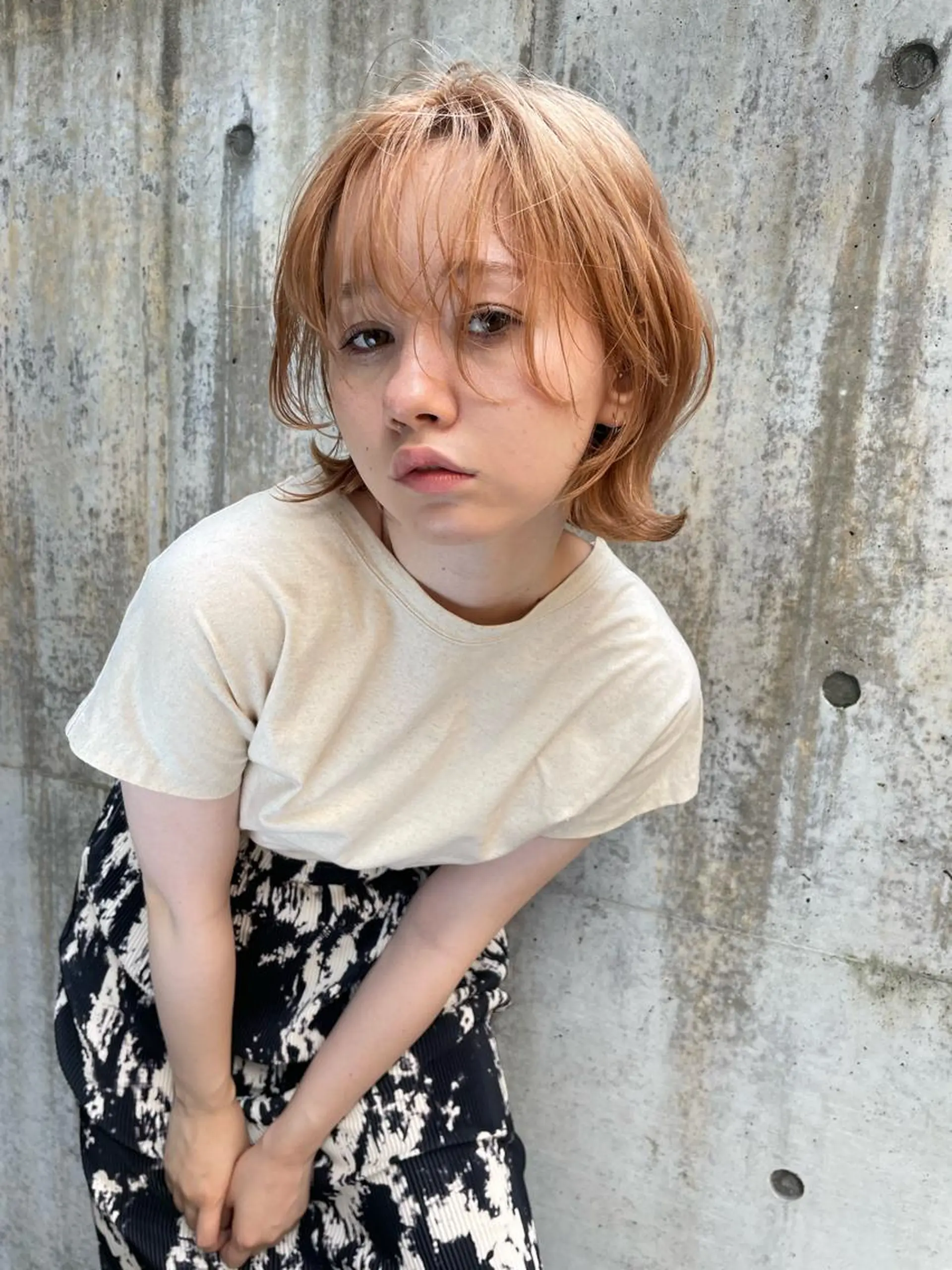 ショート カラー ショートボブ デザインカラー グラデーションカラー ボブ 外国人風カラー ヘアカラー ショート/ボブ/ 心斎橋/宮脇美奈のヘアスタイル