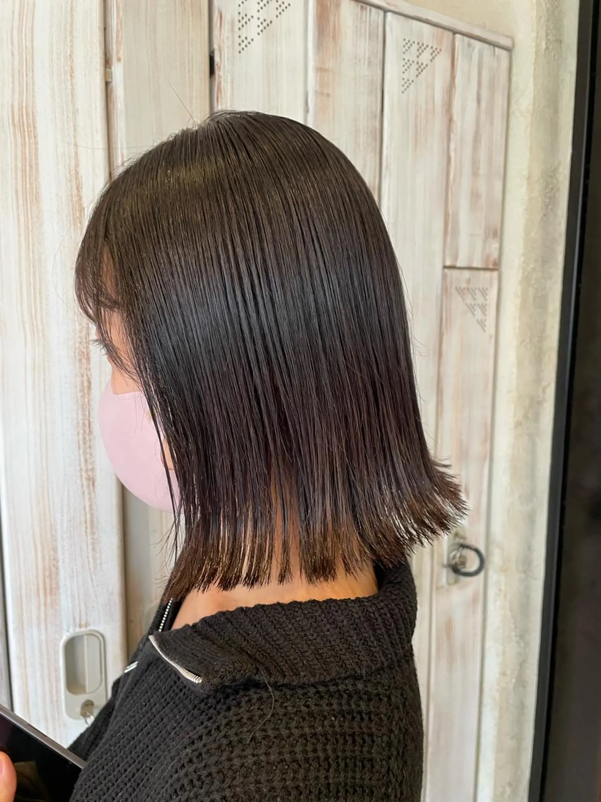 ミディアム 切りっぱなしボブ ボブ カット ヘアカラー アイブロウ｜まつ毛 パーマ 北野愛梨の眉毛・アイブロウイメージ