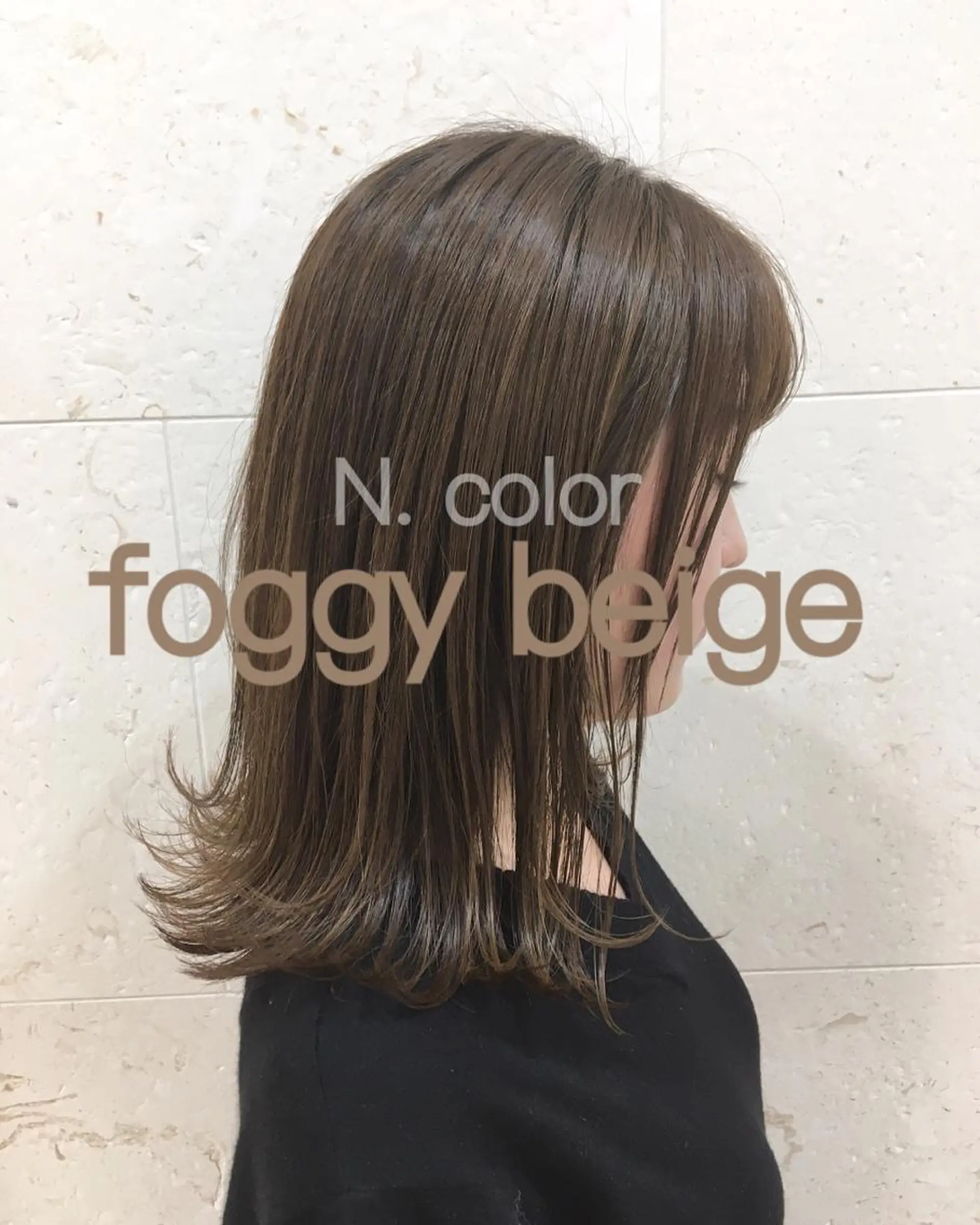 セミロング カラー ベージュカラー カット ヘアカラー トリートメント 斉藤 貴也のヘアスタイル