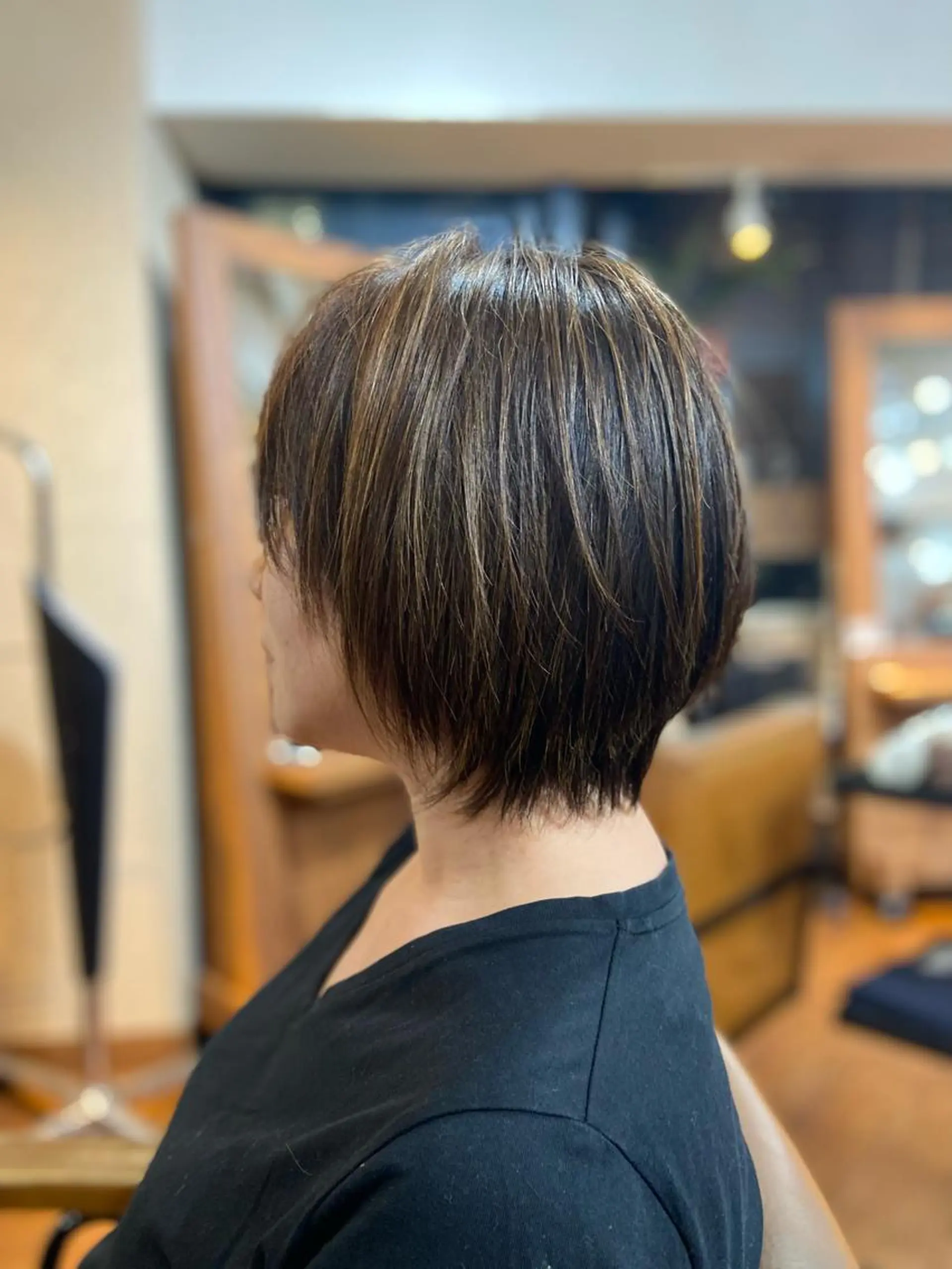 ミディアム カラー ボブレイヤー ボブ レイヤーカット スローエイジング/ ダメージレス鈴木慎一のヘアスタイル