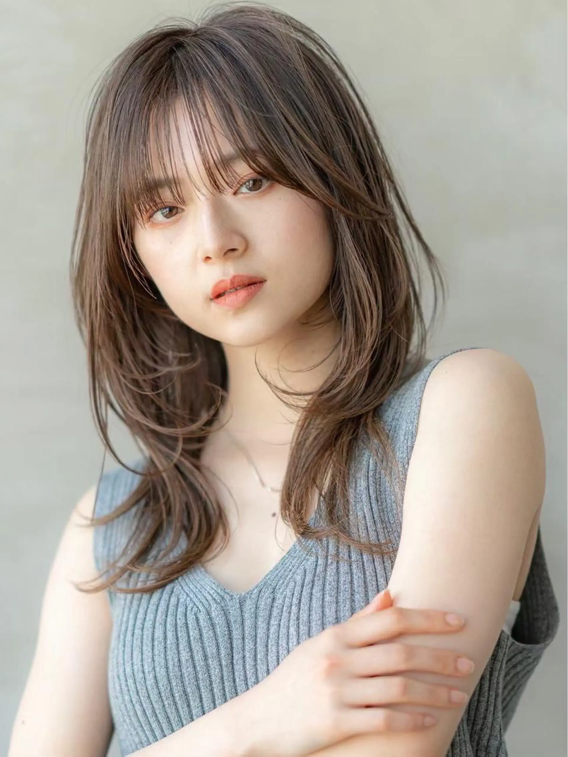 ミディアム カラー 韓国レイヤー🇰🇷 韓国研修◎渋谷カイトのヘアスタイル