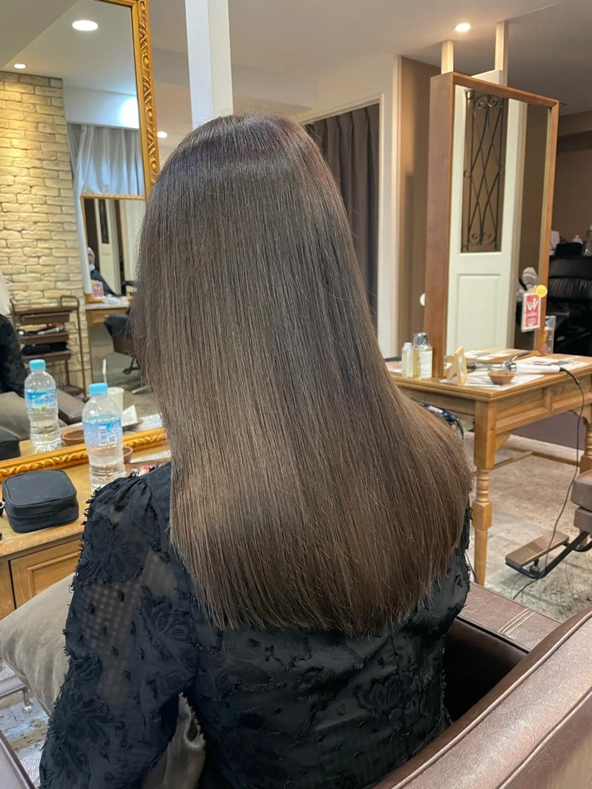 セミロング カラー 髪質改善 酸性ストレート カット ヘアカラー 縮毛矯正 トリートメント 髪質改善特化 🫧松野力也のヘアスタイル