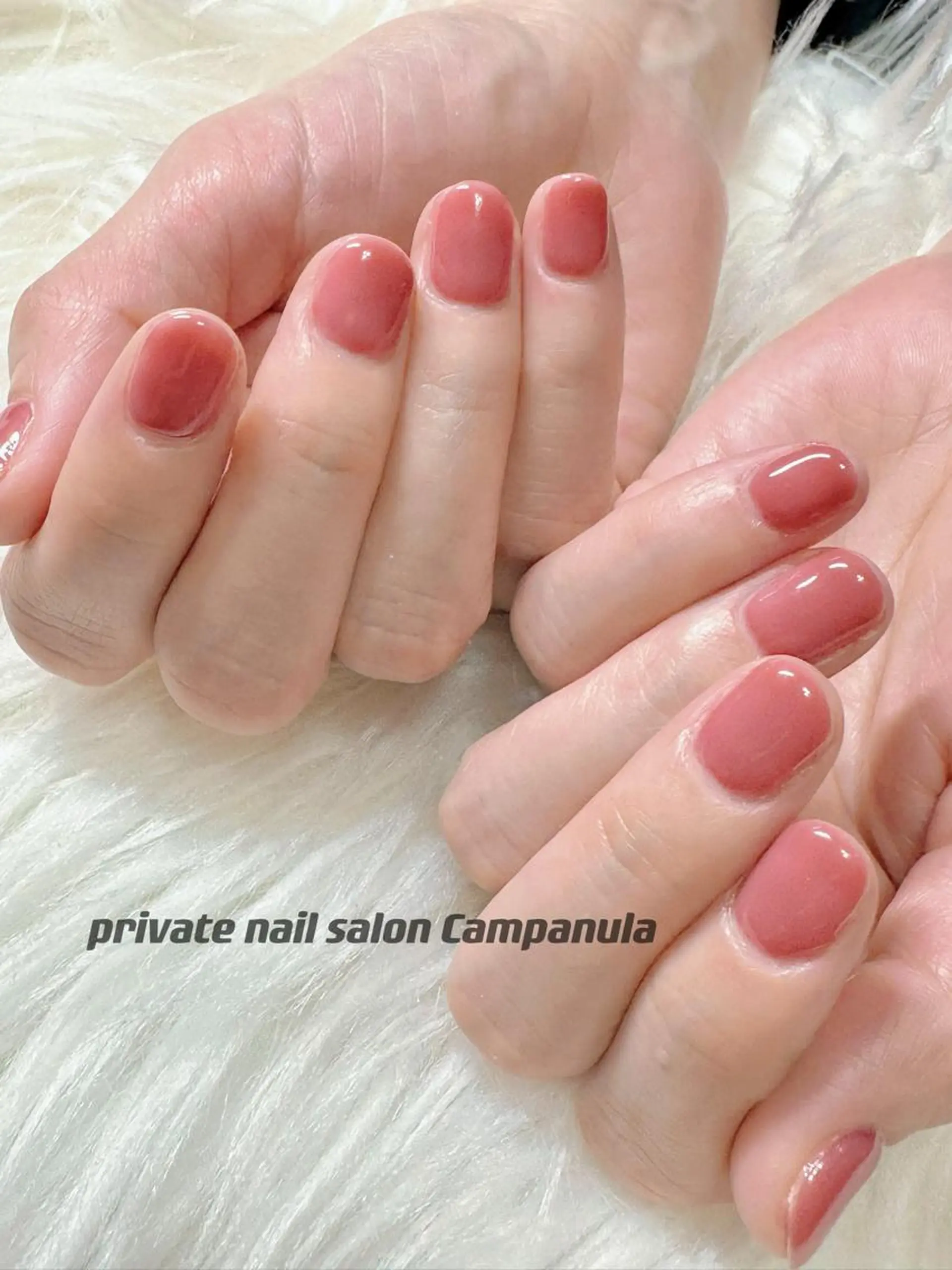 ネイル ピンク ネイルケアサロン Campanulaのネイルデザイン