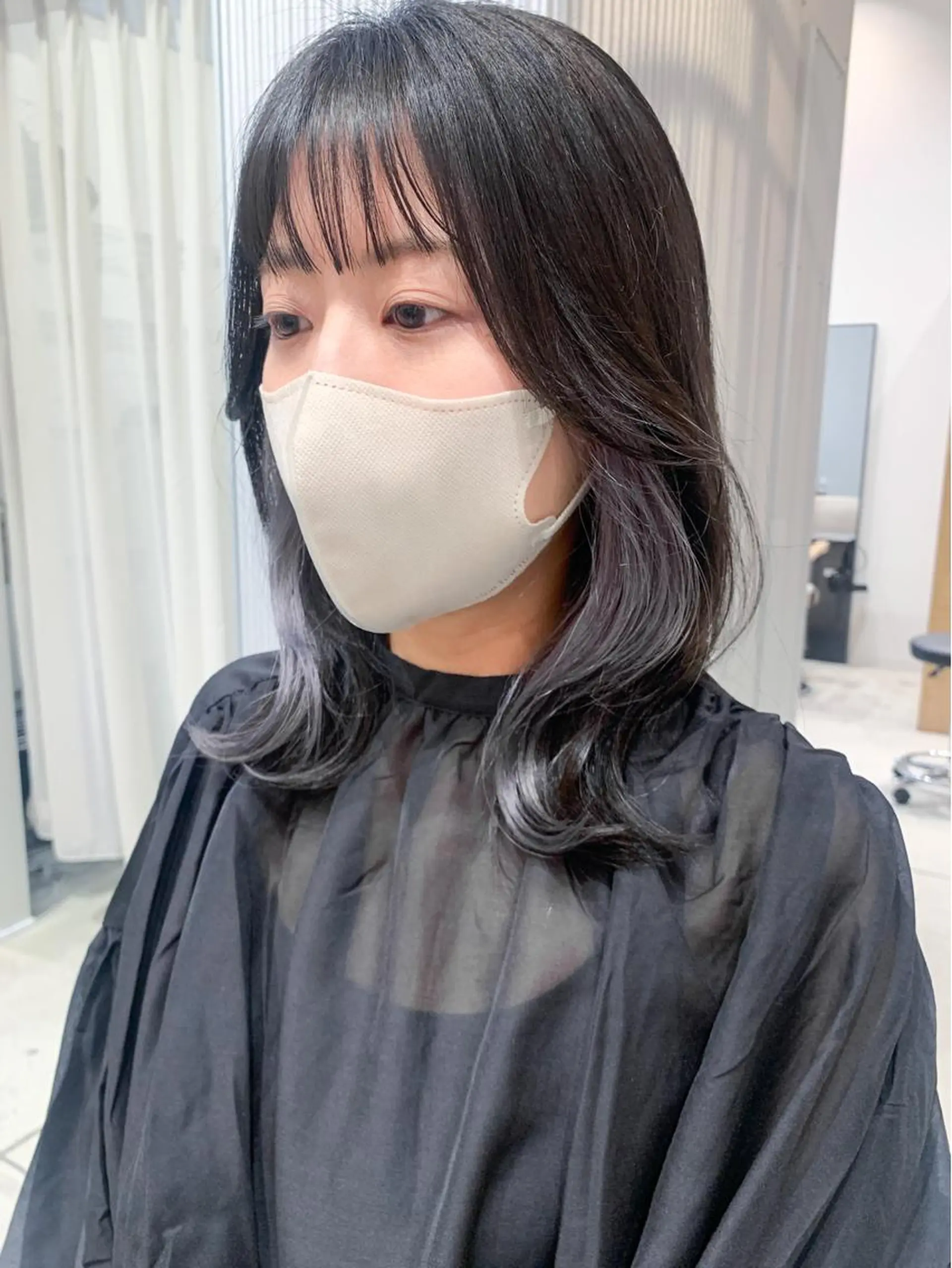 ミディアム カラー ヘアアレンジ ブリーチ ヘアカラー トリートメント yuka .のヘアスタイル