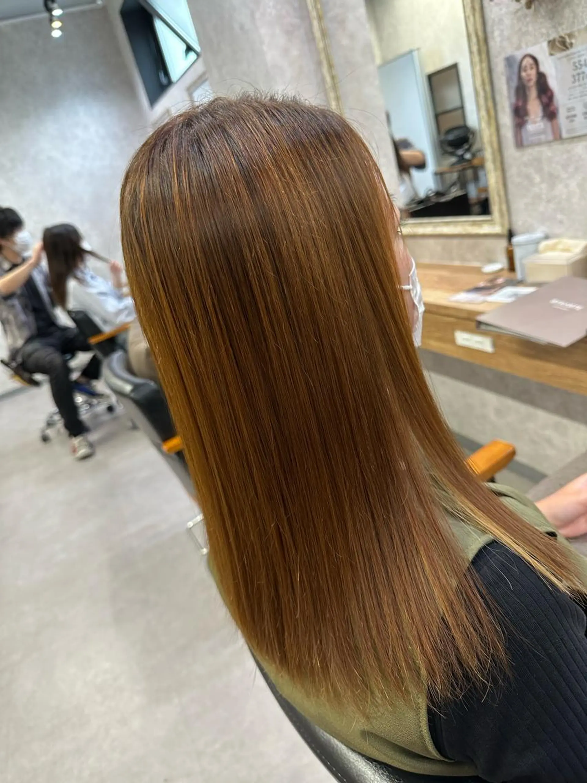 セミロング 髪質改善 髪質改善/縮毛矯正/ 艶髪/根本和也のヘアスタイル