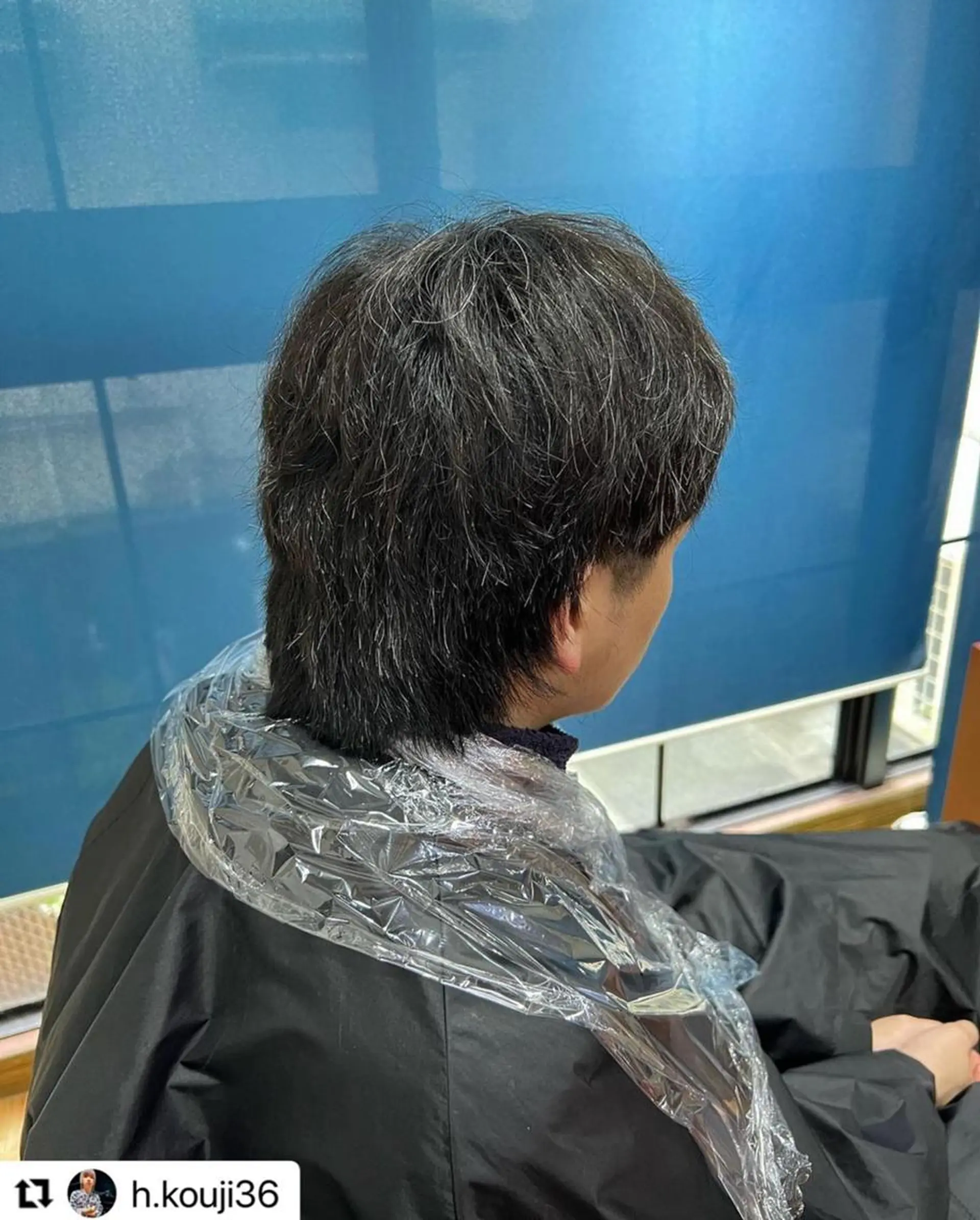 ミディアム カラー メンズ メンズハイトーン マッシュウルフ マッシュ メンズウルフカット ベージュカラー 🩷Eny terrace🩷のヘアスタイル