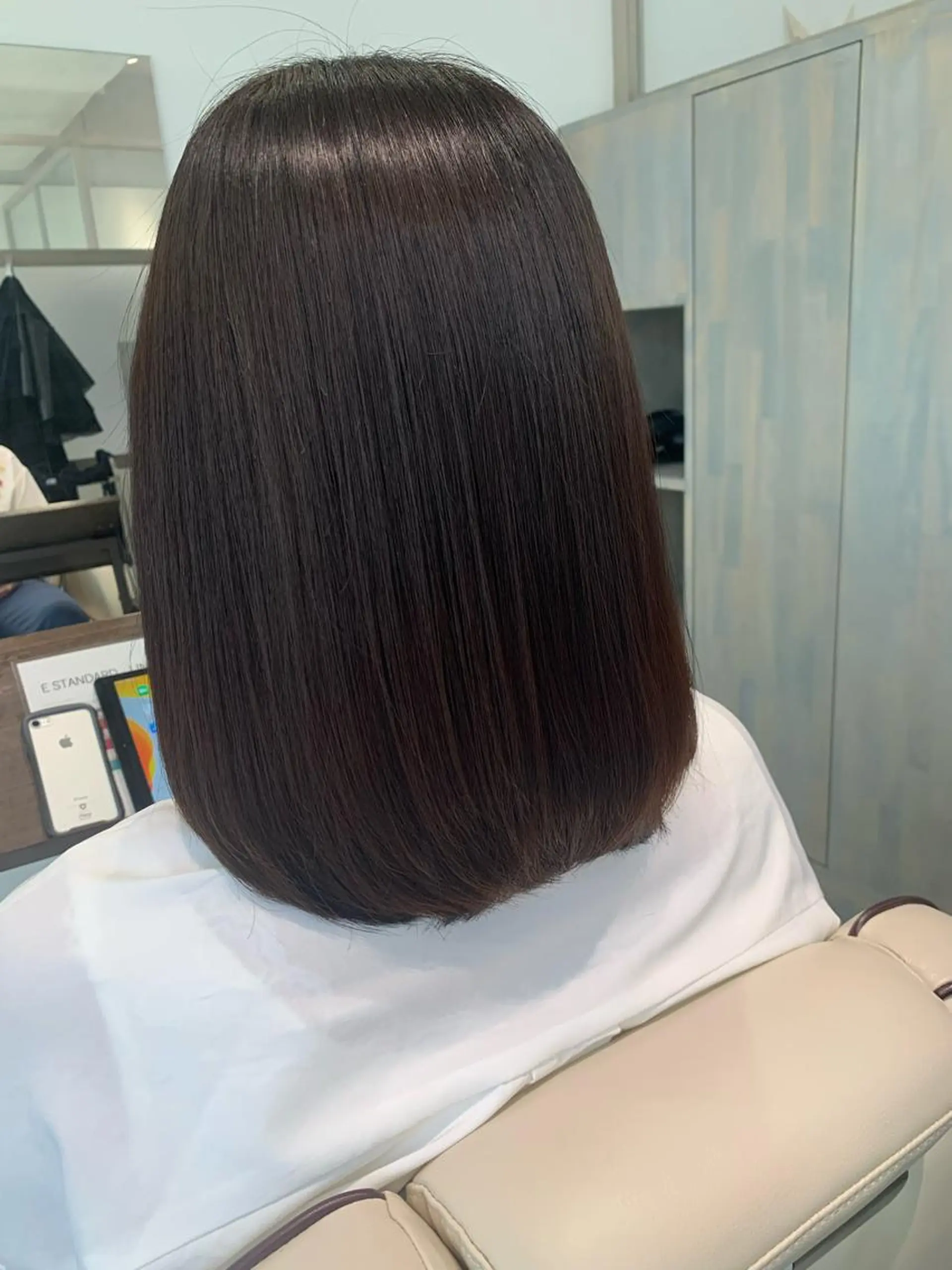 セミロング 垢抜け 雰囲気アップ ふにゅう ののかのヘアスタイル