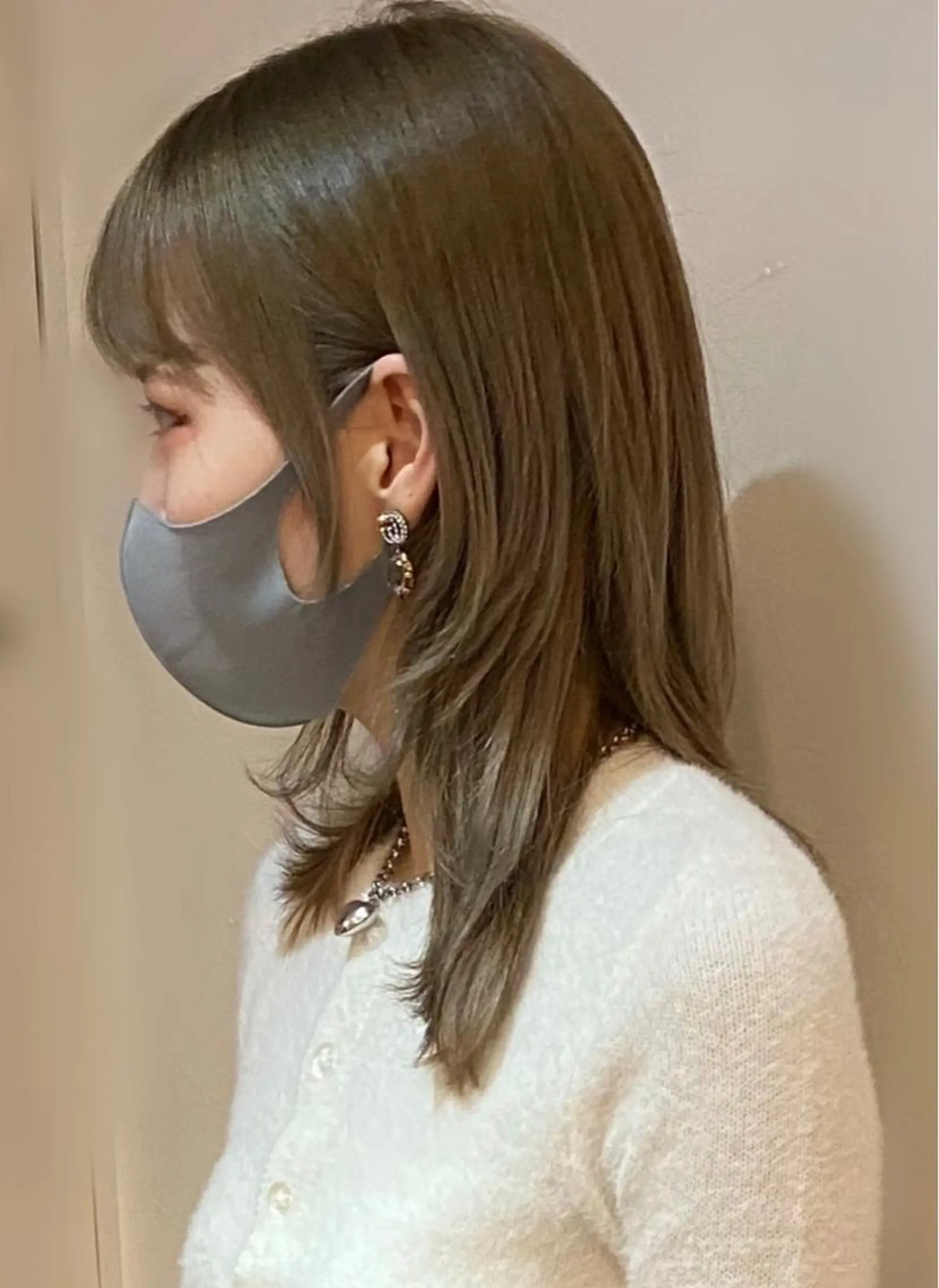 セミロング カラー アッシュ 元住吉プランツヘアー ☘️丸山☘️のヘアスタイル