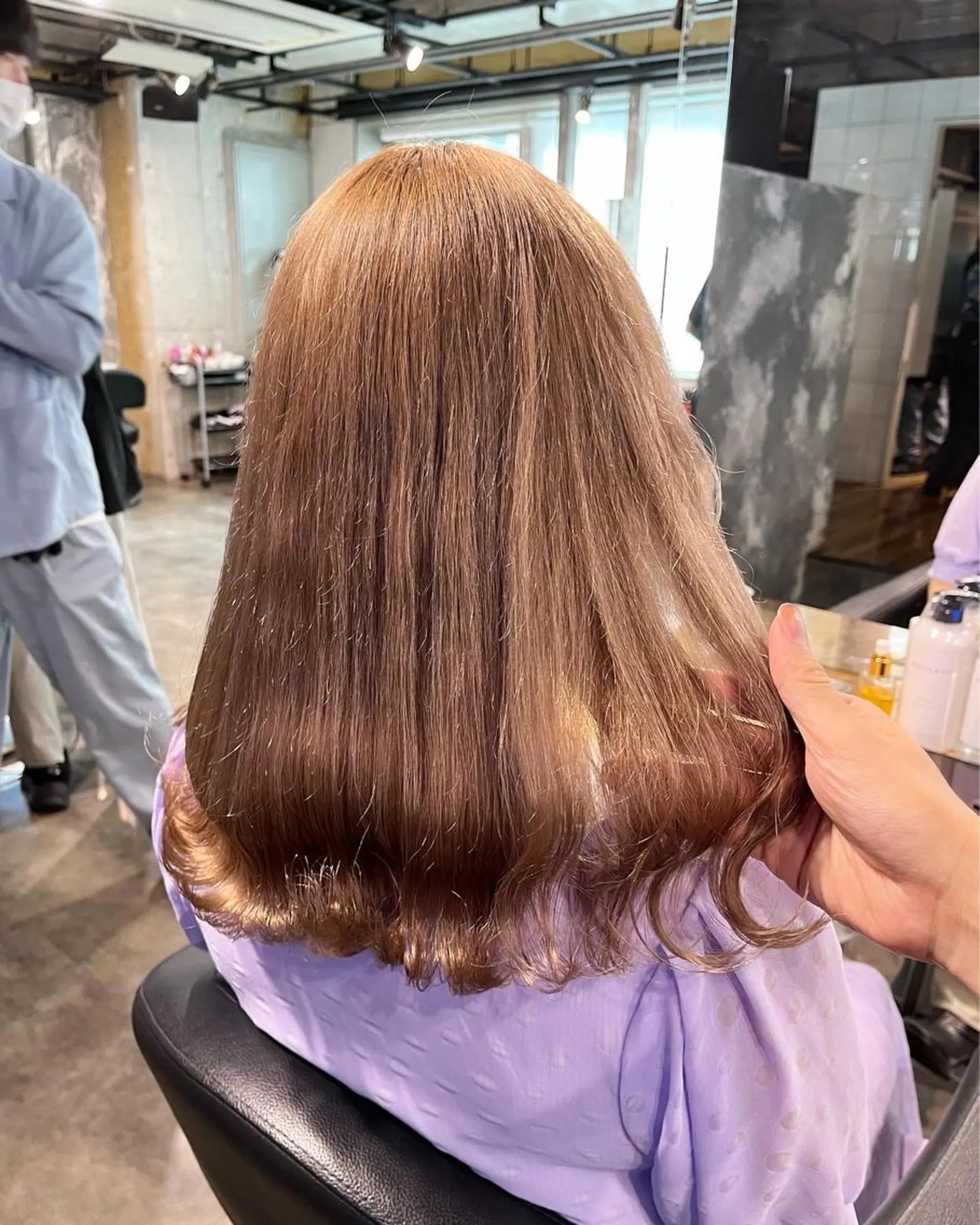 ロング ヘアカラー トリートメント ヘッドスパ ヘアセット 🪞透明感カラー🫧 縮毛矯正🥇かずきのヘアスタイル