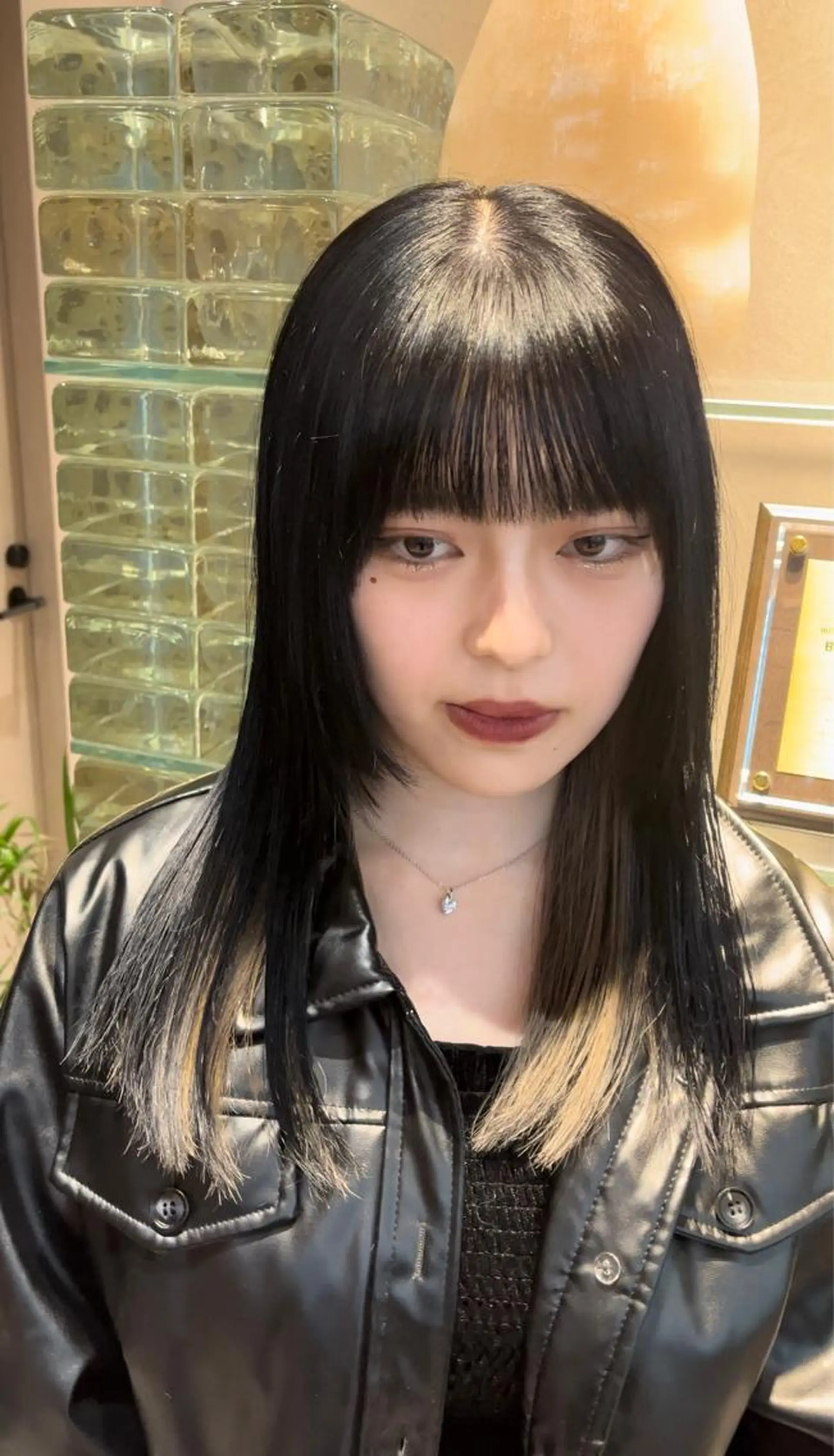 ミディアム ヘアカラー トリートメント 韓国ヘア/館林美容室 /髪質改善/涼のヘアスタイル