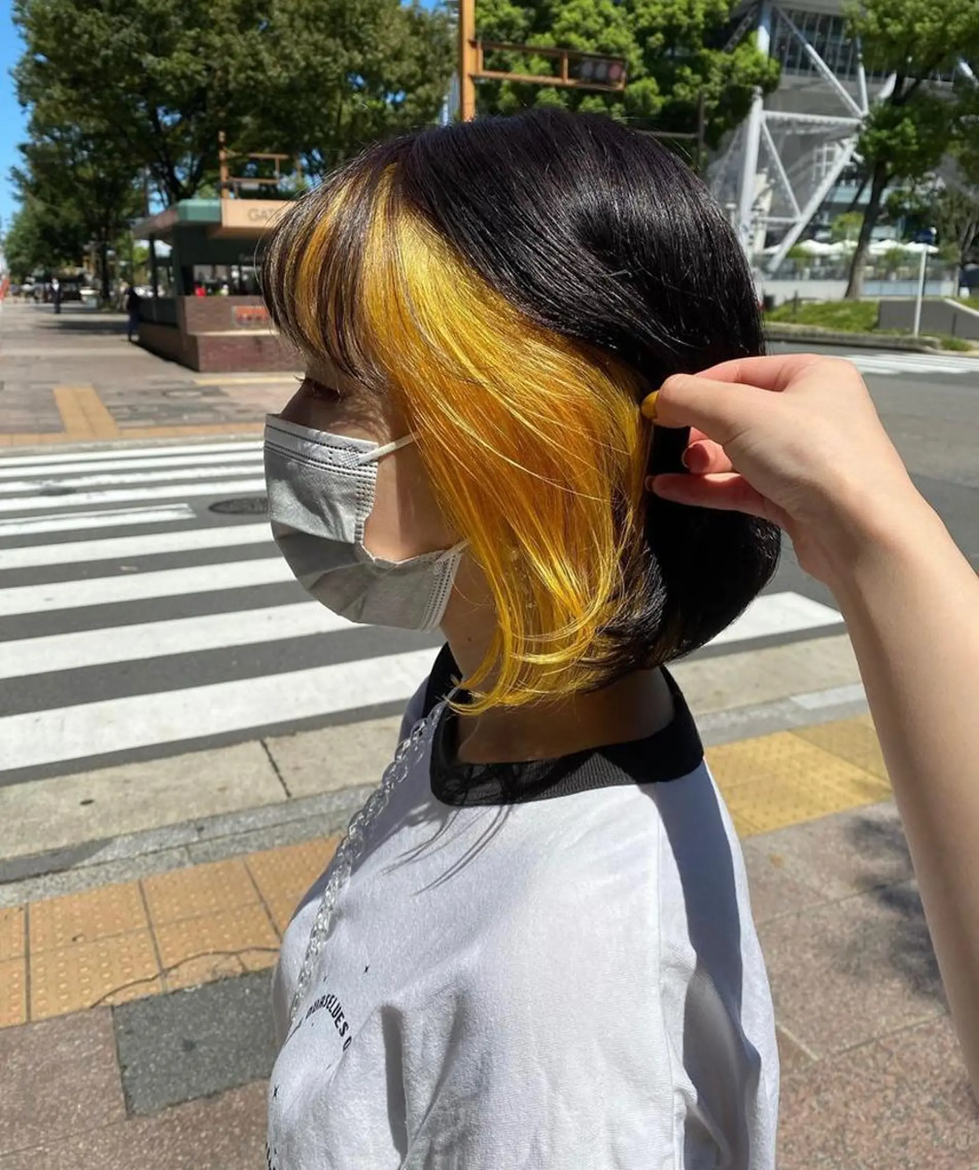 ミディアム カラー イエローカラー 髪質改善/ TECHIのヘアスタイル