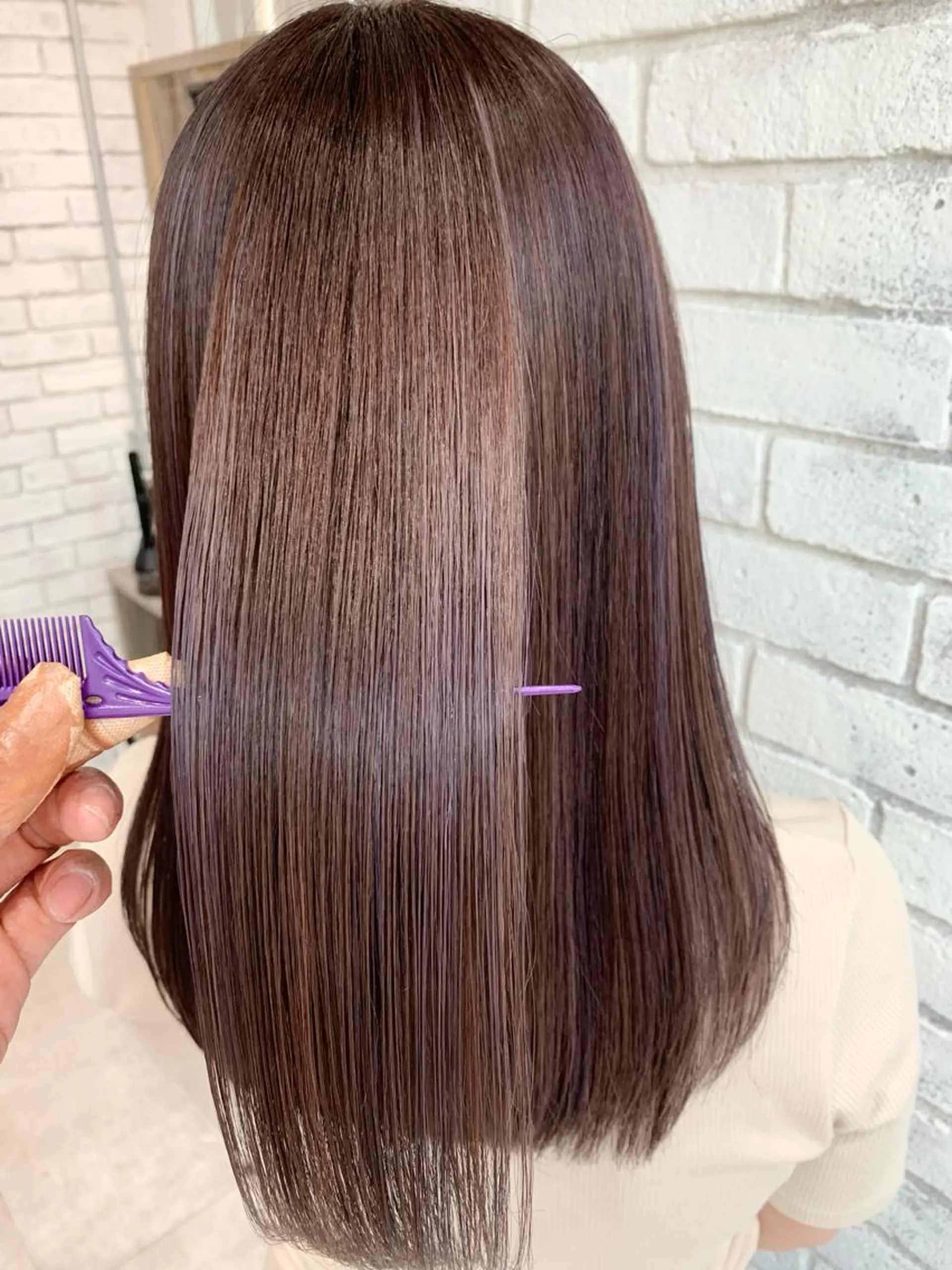 セミロング 髪質改善 トリートメント 酸熱トリートメント トリートメント filo   渋谷 Gishiのヘアスタイル