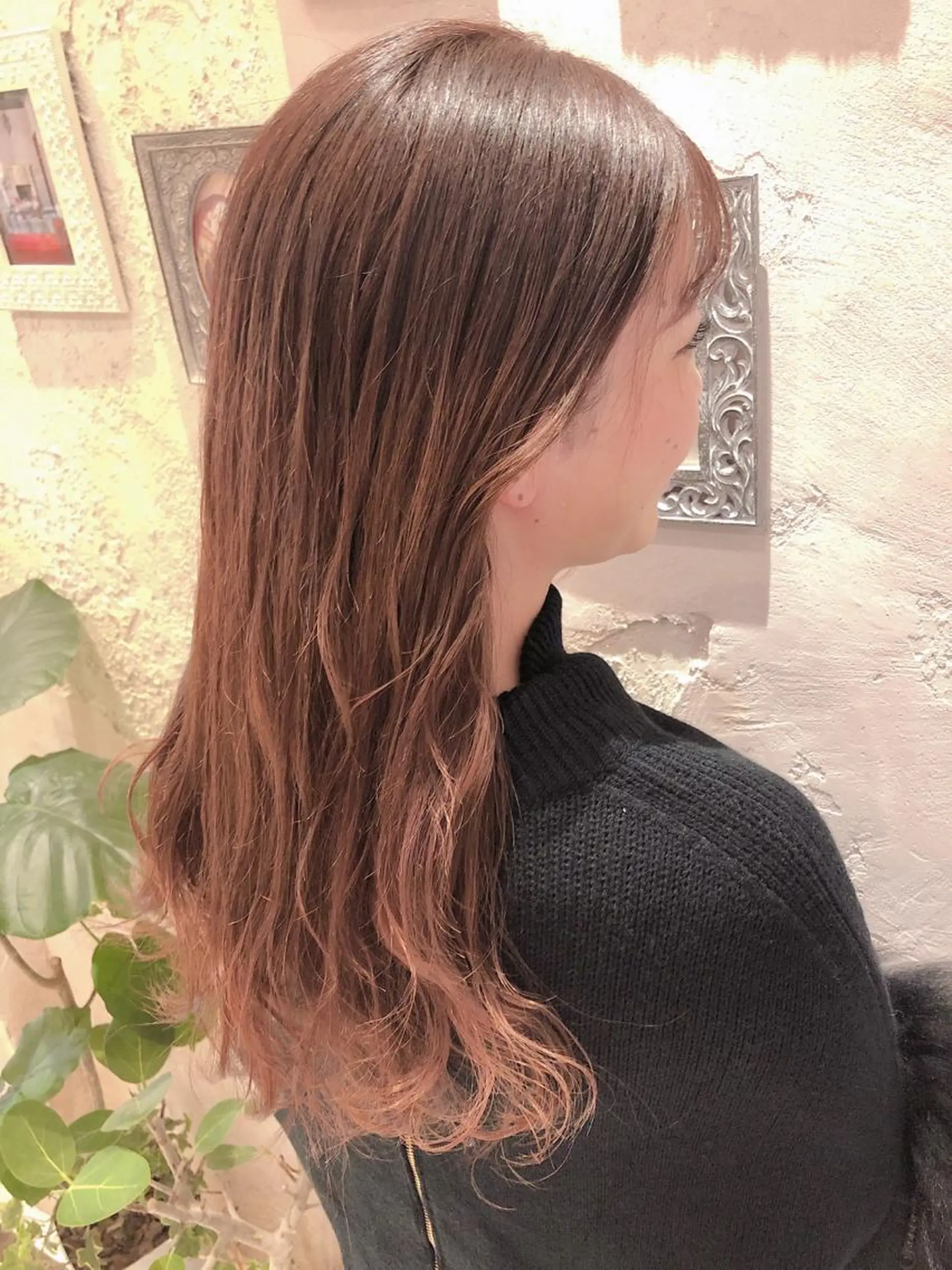 セミロング カット ヘアカラー トリートメント 代表山口ひな 髪質改善のプロのヘアスタイル