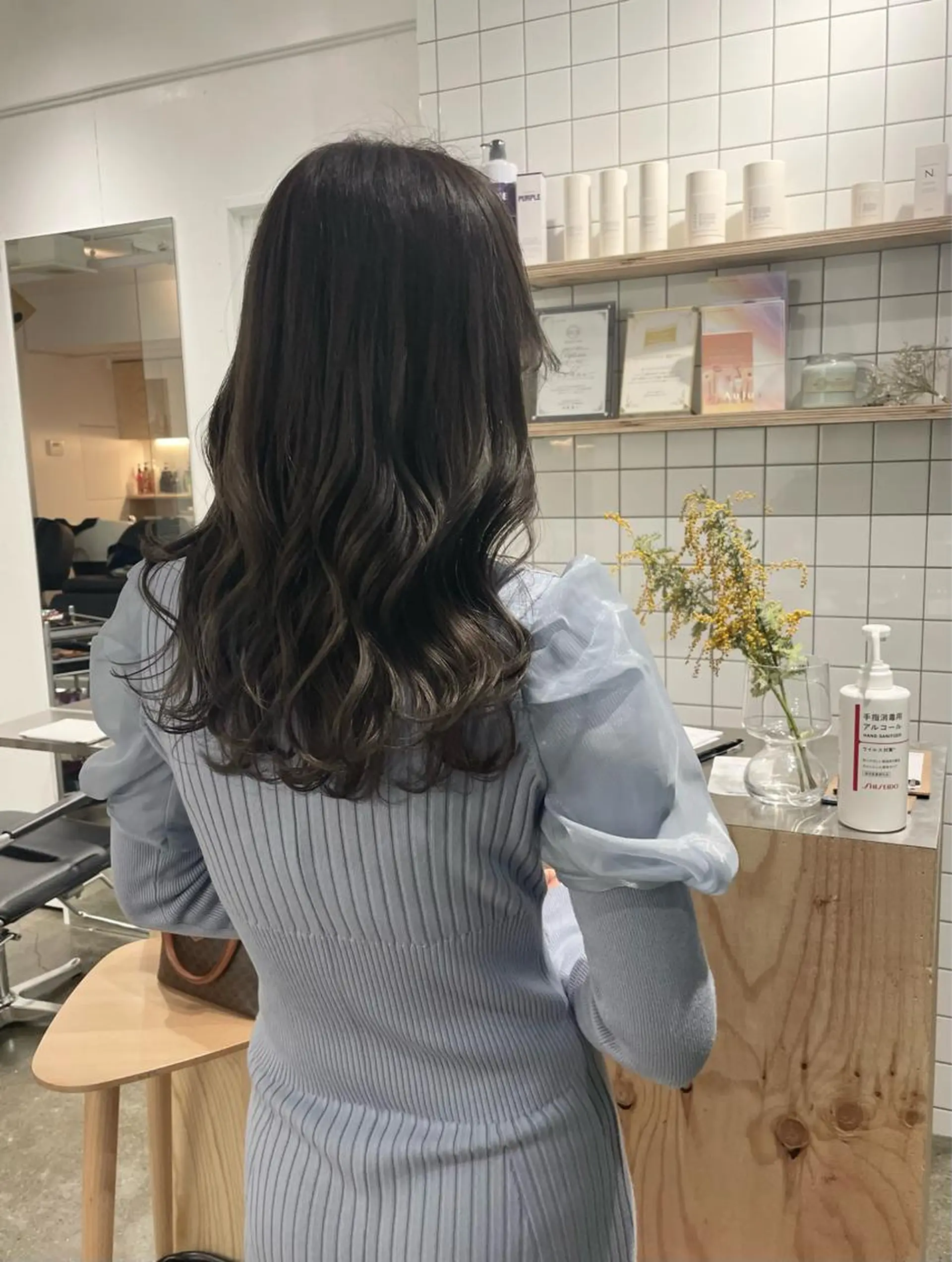セミロング カラー ベージュカラー グレージュ ラベンダーカラー ラベンダーグレージュ ラベンダーグレー カット ヘアカラー トリートメント ♡🪞韓国スタイル/ MISATO🪞♡のヘアスタイル