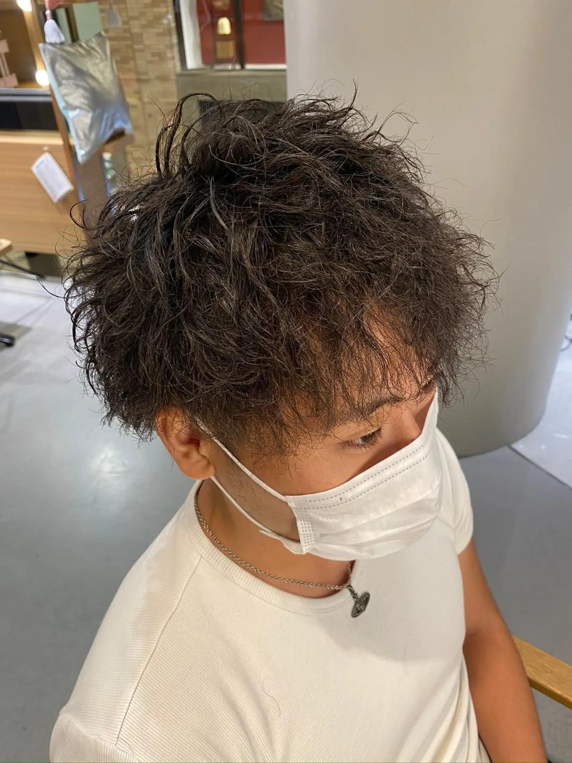 ショート パーマ メンズ 梅田茶屋町メンズ 専門美容師 山元一平のヘアスタイル