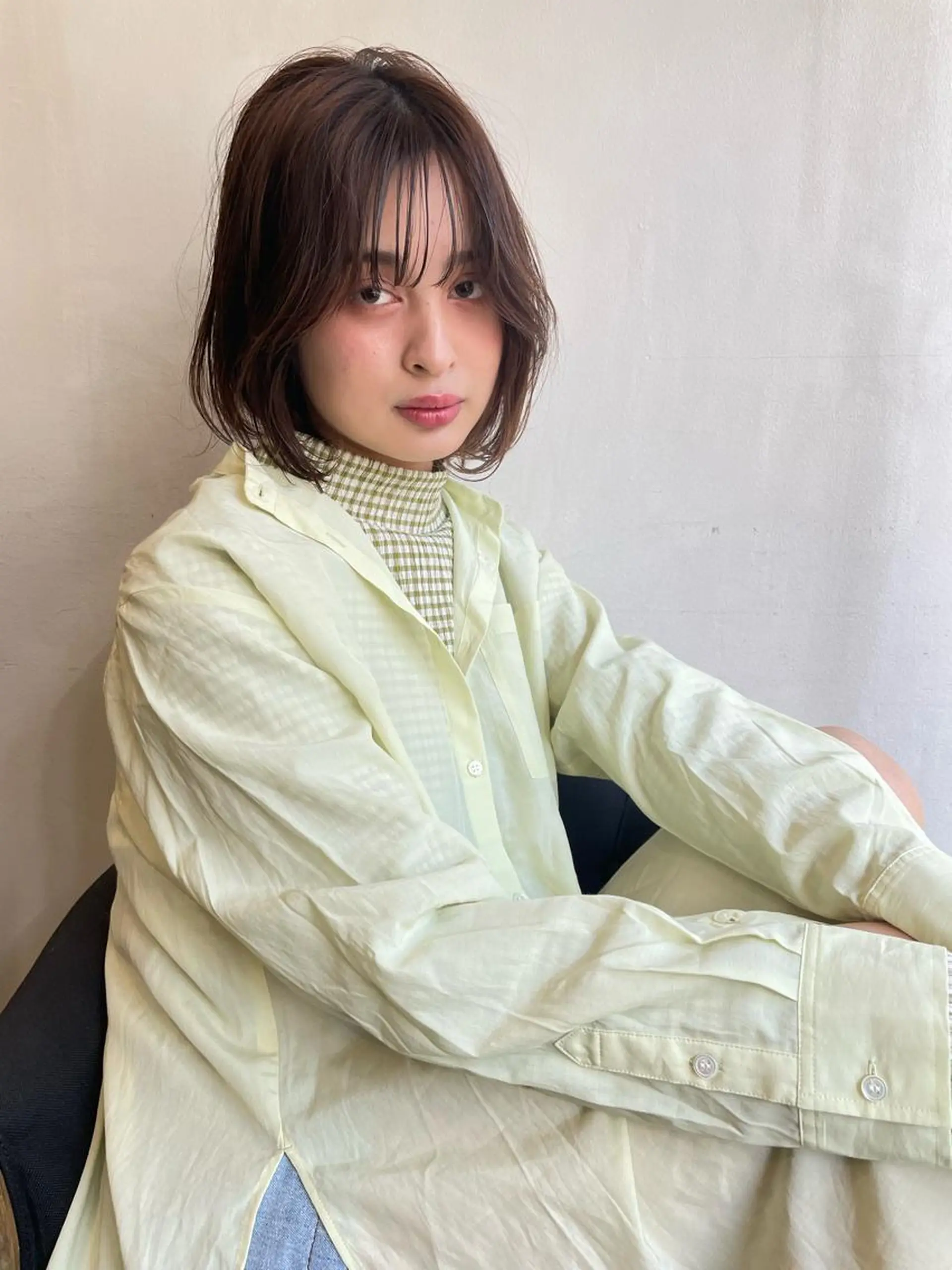 ショート カラー ショートボブ ベリーショート オリーブカラー ボブ マニッシュショート ショート/ボブ/ 心斎橋/宮脇美奈のヘアスタイル