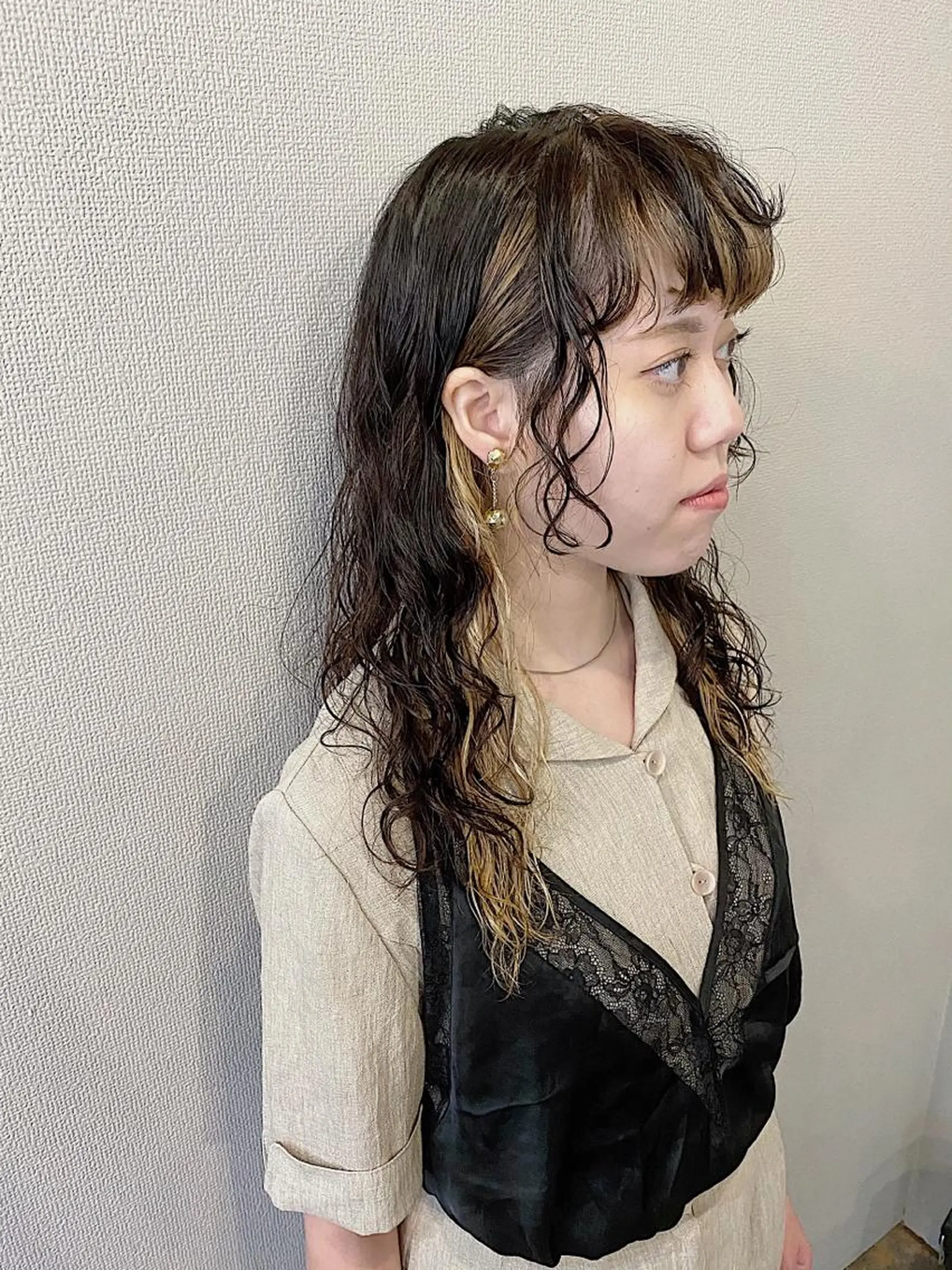 ロング パーマ カット パーマ トリートメント 山口 浩之のヘアスタイル