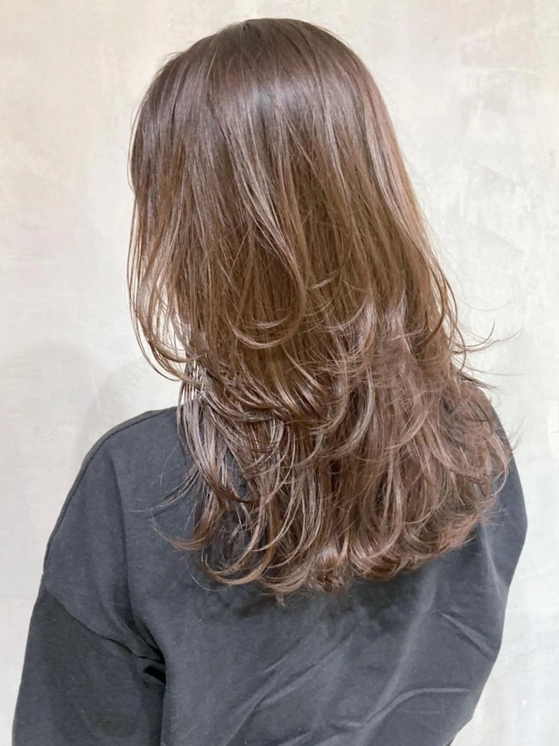 ミディアム カラー パーマ ヘアアレンジ ベージュカラー ブラウンカラー ブラウンベージュ ITbyALBUM 藤沢店のヘアスタイル