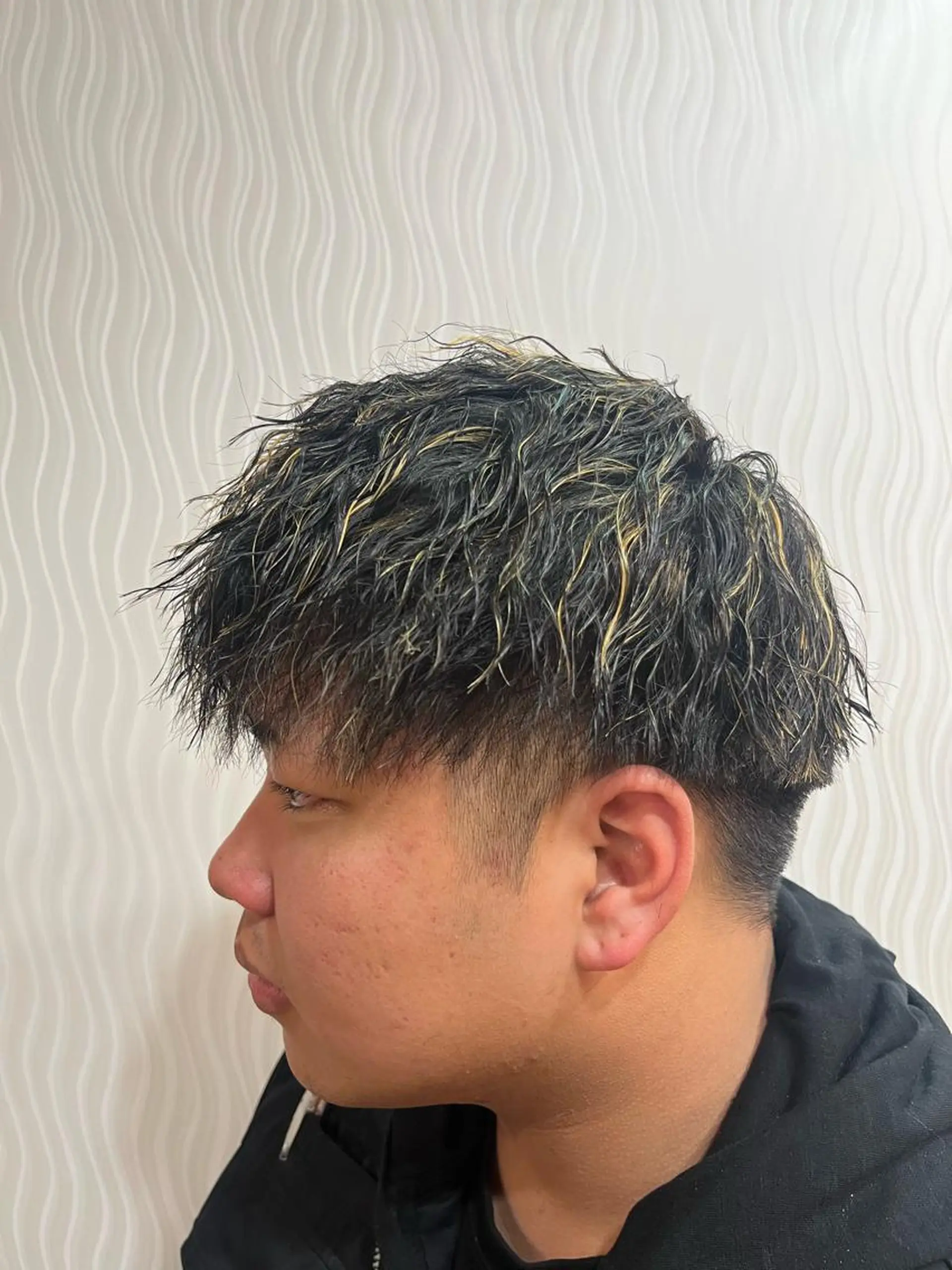 カラー パーマ メンズ カット パーマ 西院LOOP sayakaのヘアスタイル