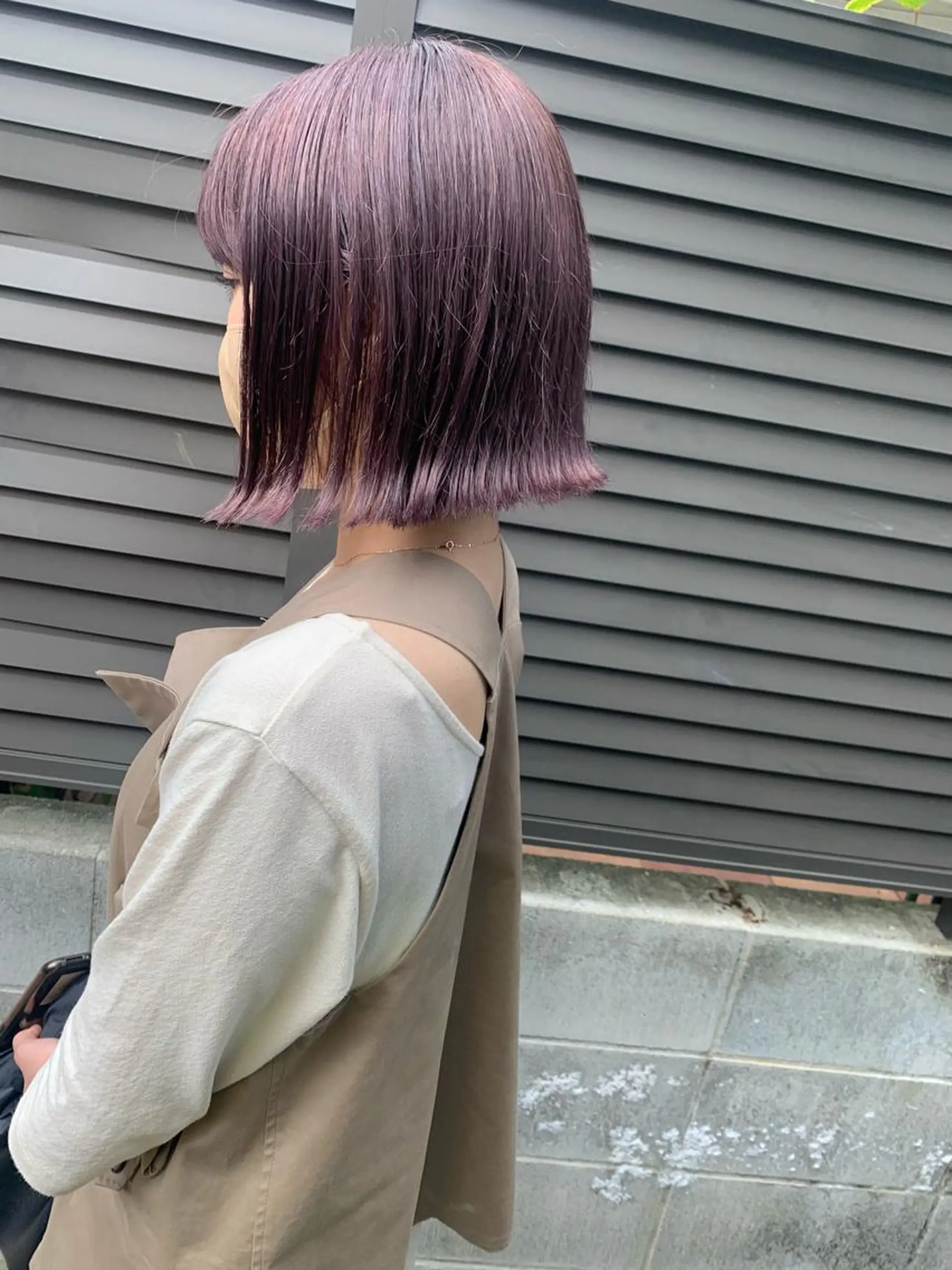 ミディアム カラー ピンクカラー カット ヘアカラー トリートメント Fuuu《フゥ》所属・シノザキ/薬院/ボブ /ショート/髪質改善のヘアスタイル