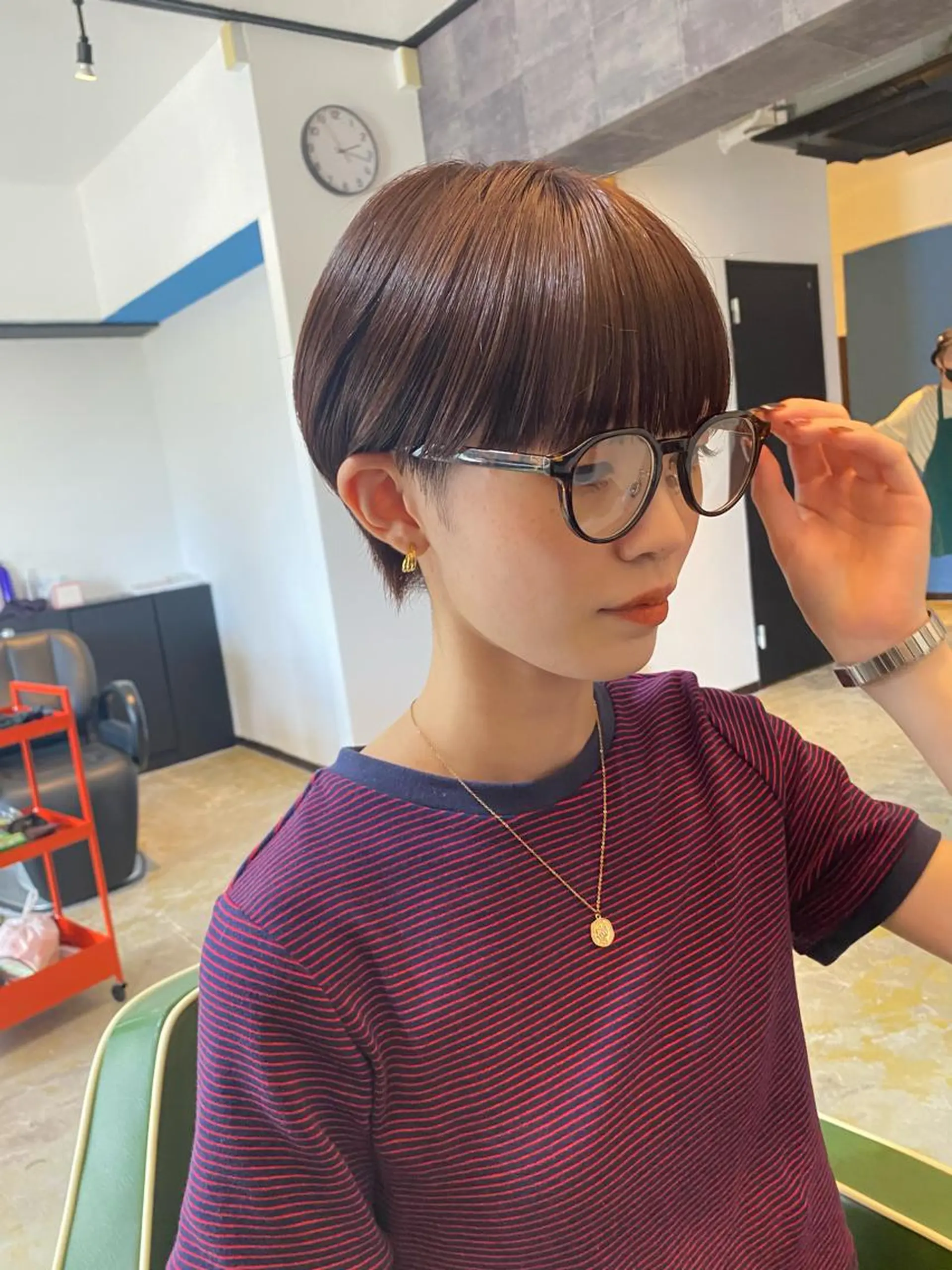 ショート カラー ブラウンカラー オレンジ オレンジブラウン 広島/ボブ/レイヤー 🌿‬wakabaのヘアスタイル