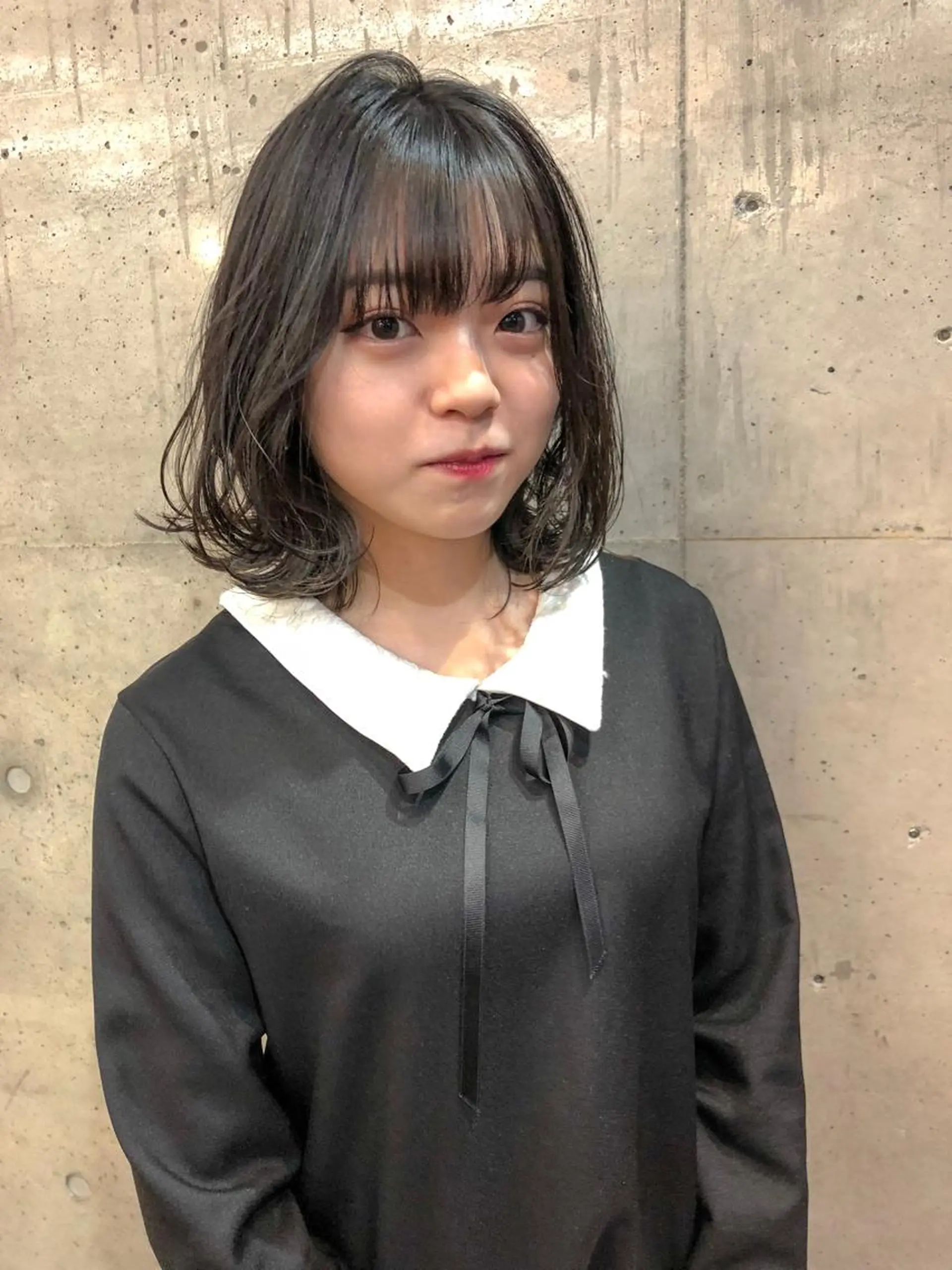 ミディアム カラー アッシュ ダークアッシュ ボブ カット パーマ トリートメント センスをお届けします 大谷将生infpのヘアスタイル