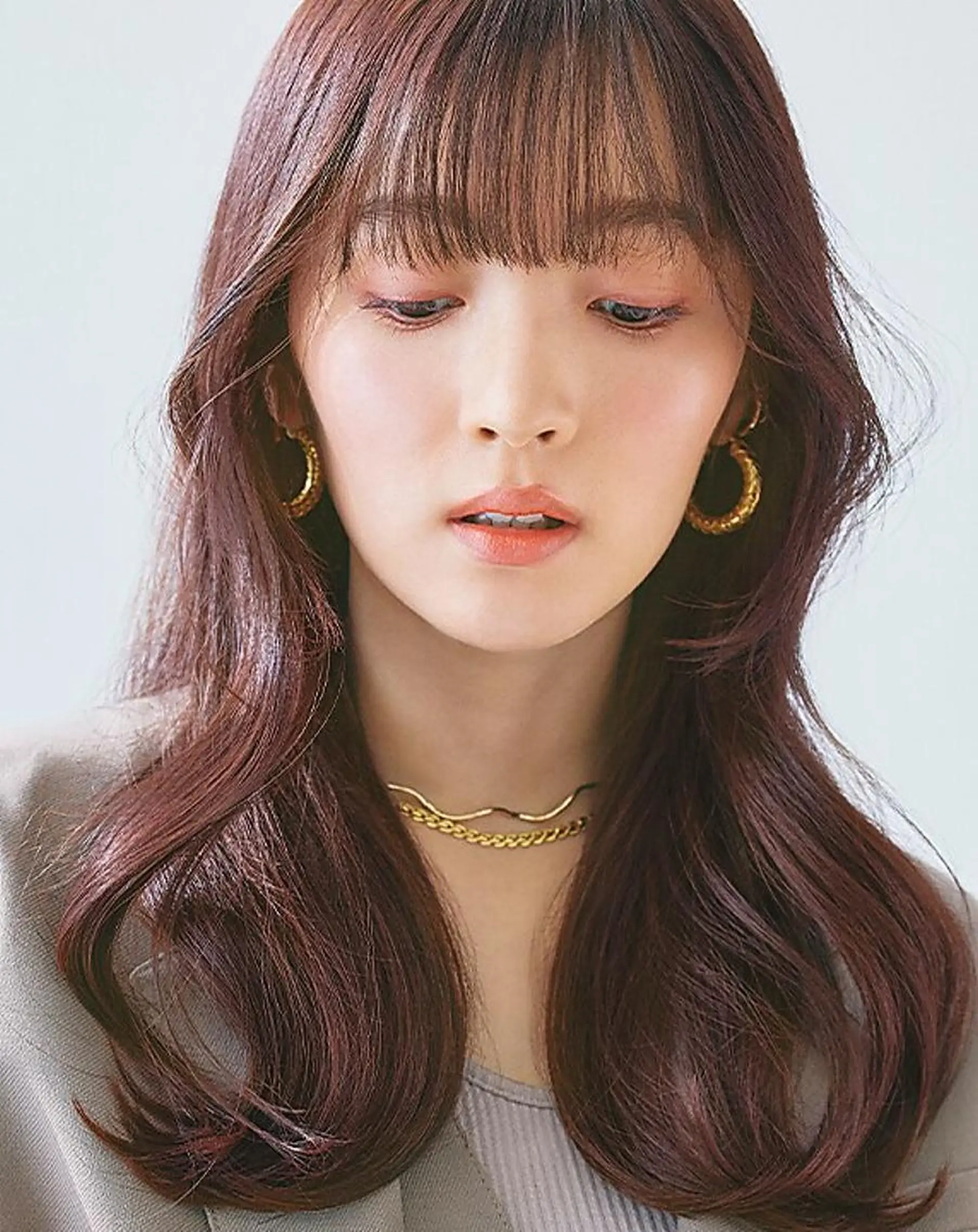 カラー パーマ ロング Relais 覚王山のヘアスタイル