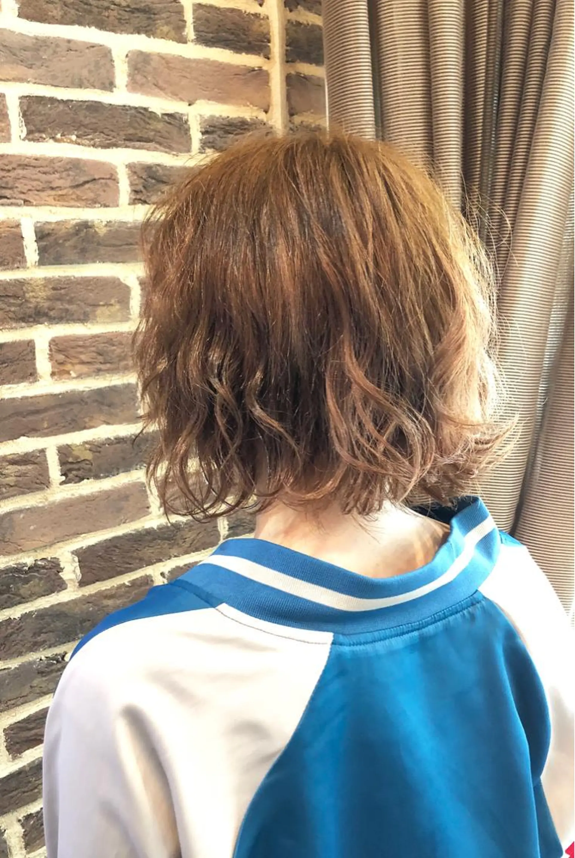 ショート カラー パーマ ベージュカラー ハイライトカラー ボブ 外国人風カラー ハイライト 高橋 隆一のヘアスタイル